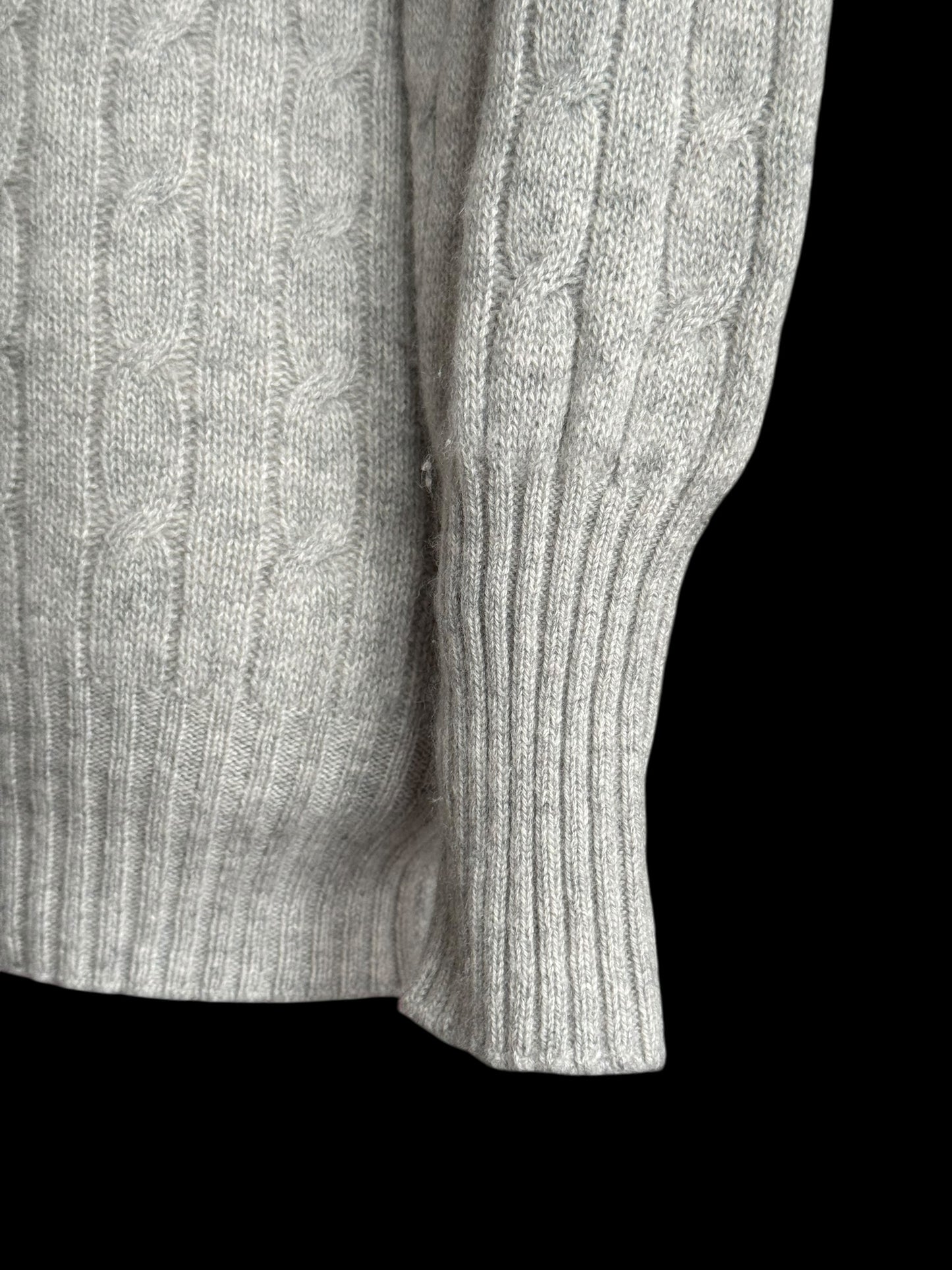 N.Peal 007 100% Cashmere Cable Knit Jumper XL Roll Neck James Bond £345