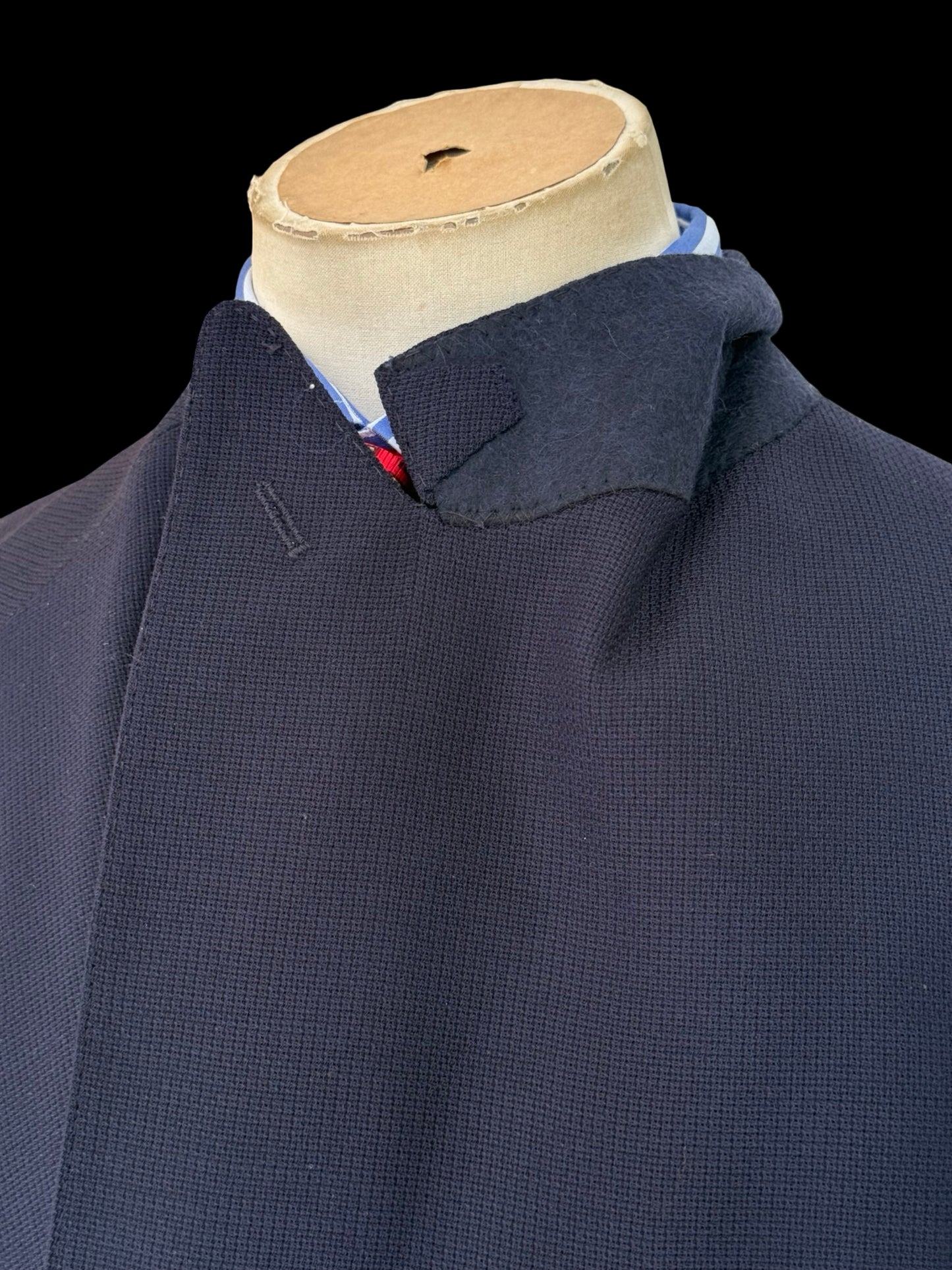 Natalino Double Breasted Navy Mock Leno Wool Hopsack Sport Jacket 44R RRP £545