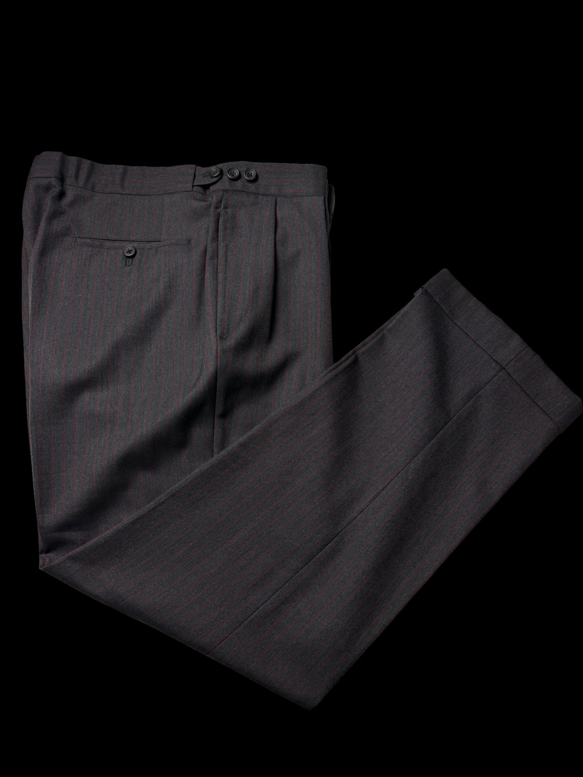 Bespoke Sims & Macdonald Savile Row Double Breasted Suit 38S / W34S Grey Pinstripe