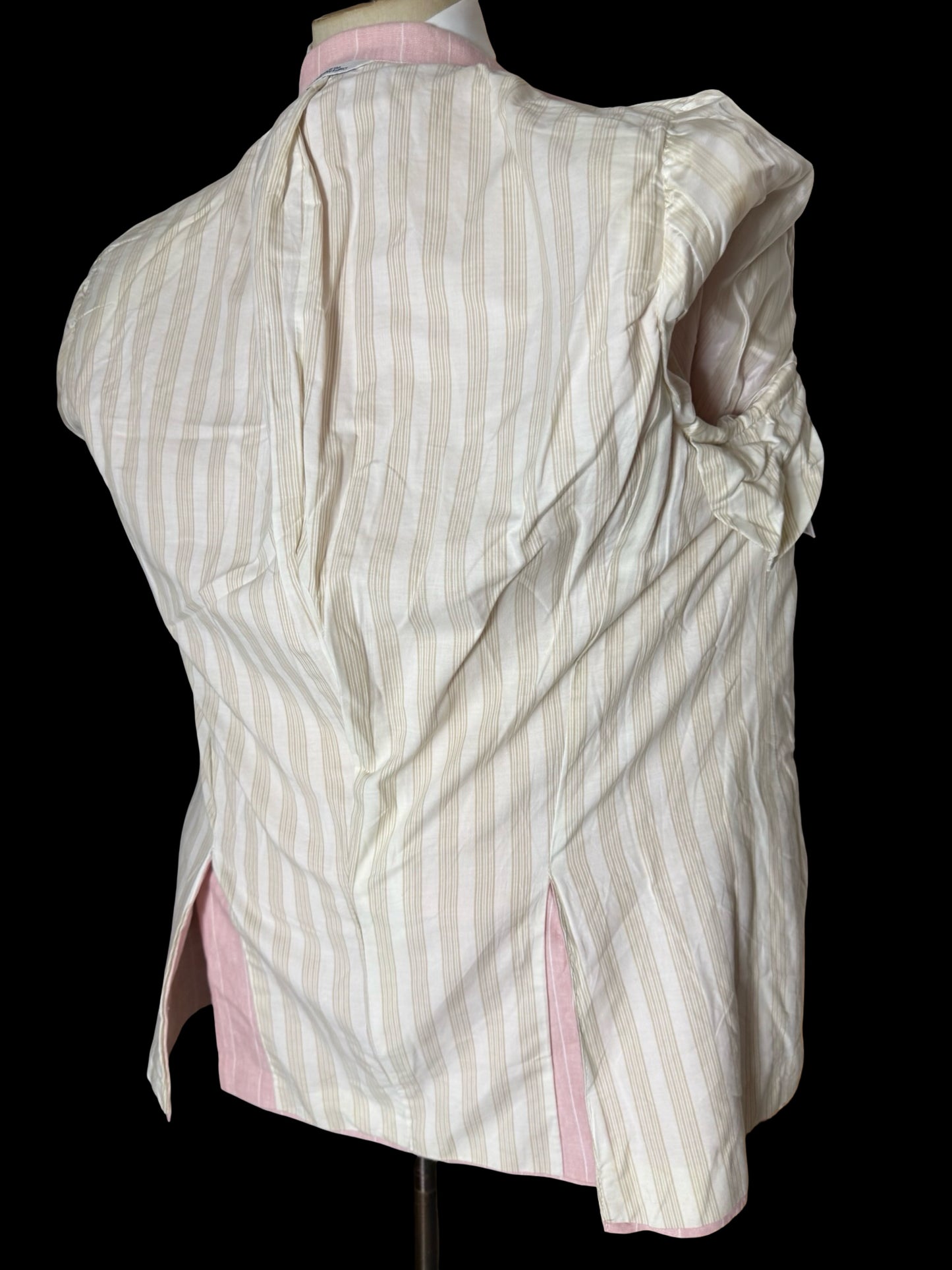 Brooks Brothers X Gatsby Pink Linen Pinstripe Suit 42R / W36R Made In USA Rare
