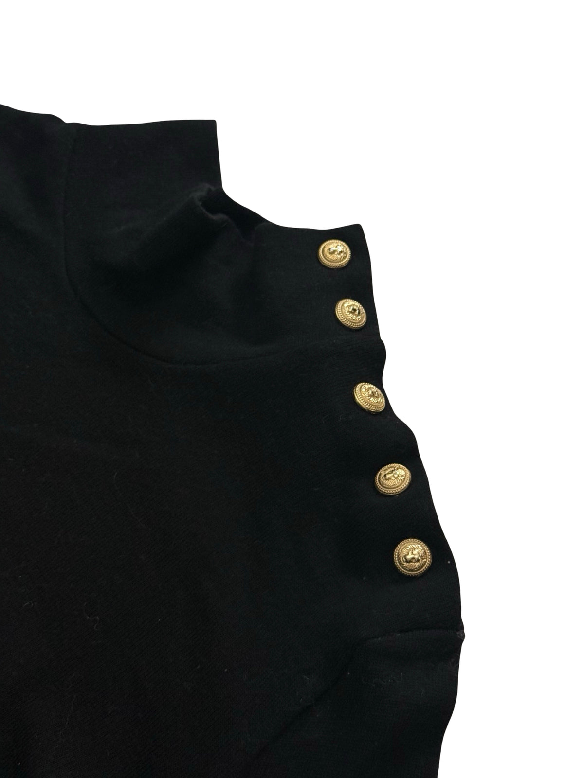 Women’s Balmain Black Wool Jumper Dress Size FR42 UK12/14 Made In France