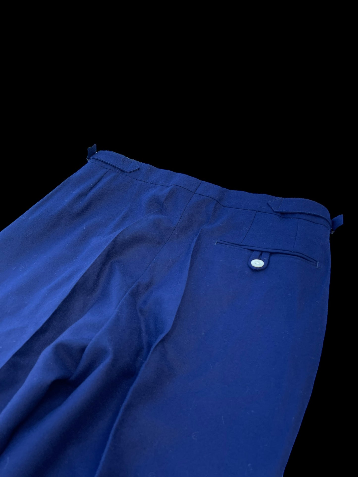 Mark Powell Flannel Suit Trousers 32R Blue