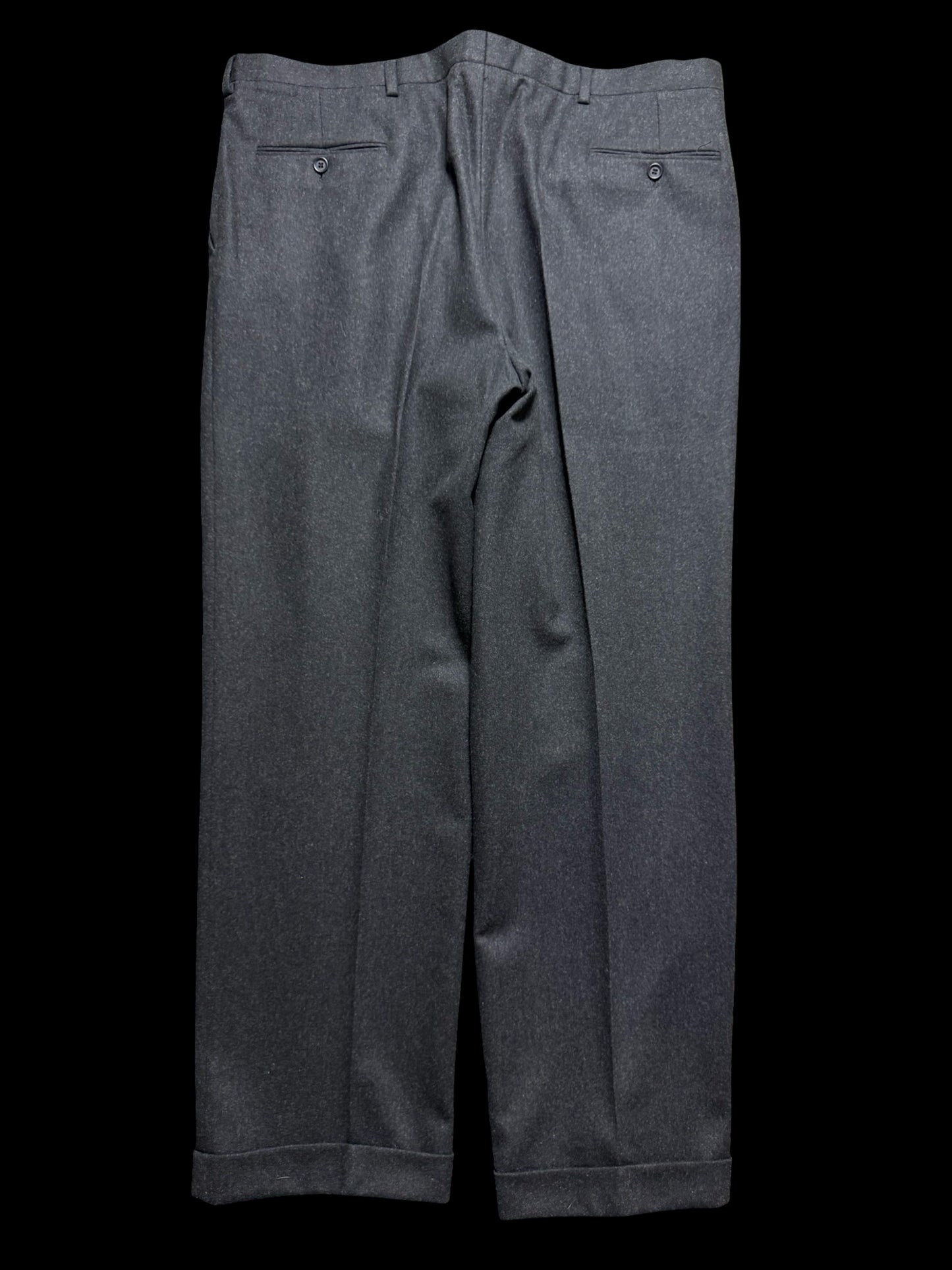 Vintage Gieves & Hawkes Dark Grey Flannel Wool Suit 44R / W40R Heavyweight