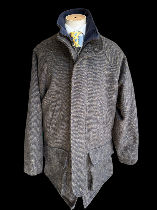 Men’s Magee Tweed Shooting Coat Size 46 Herringbone Flecked Tweed Hunting
