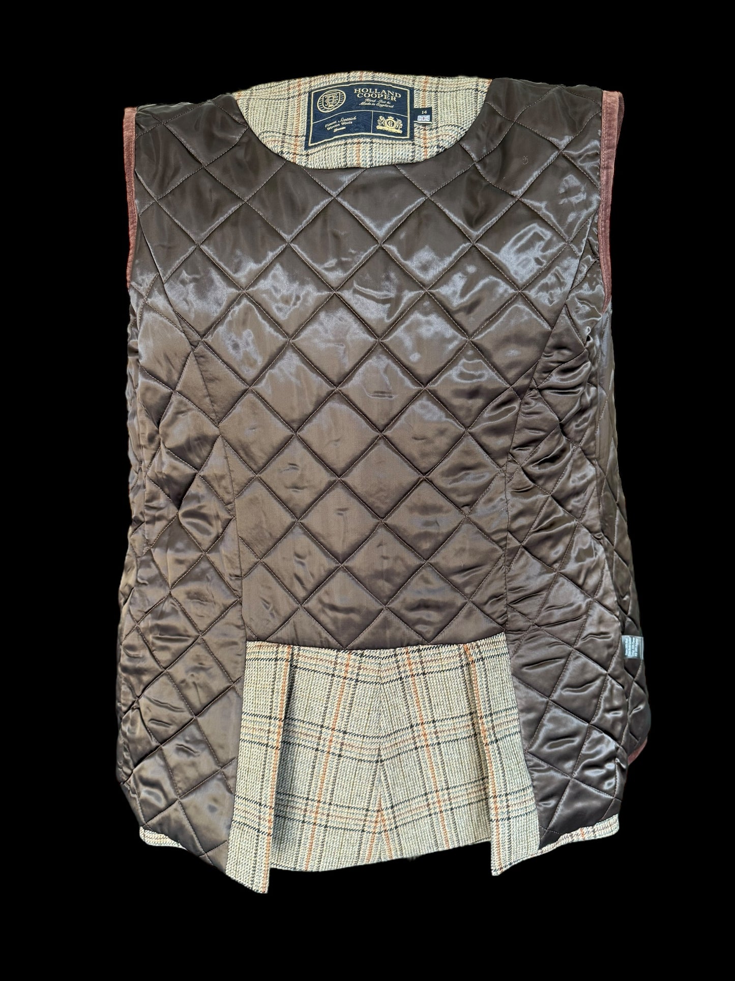Holland & Cooper Tweed Field Vest UK14 Bourbon Tweed RRP £449
