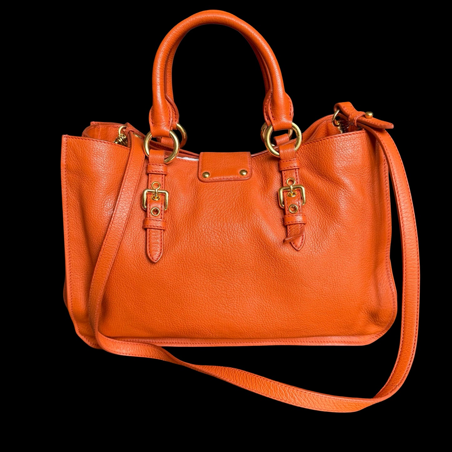 Miu Miu Madras Handbag Tote Bag Medium Size Shoulder Bag