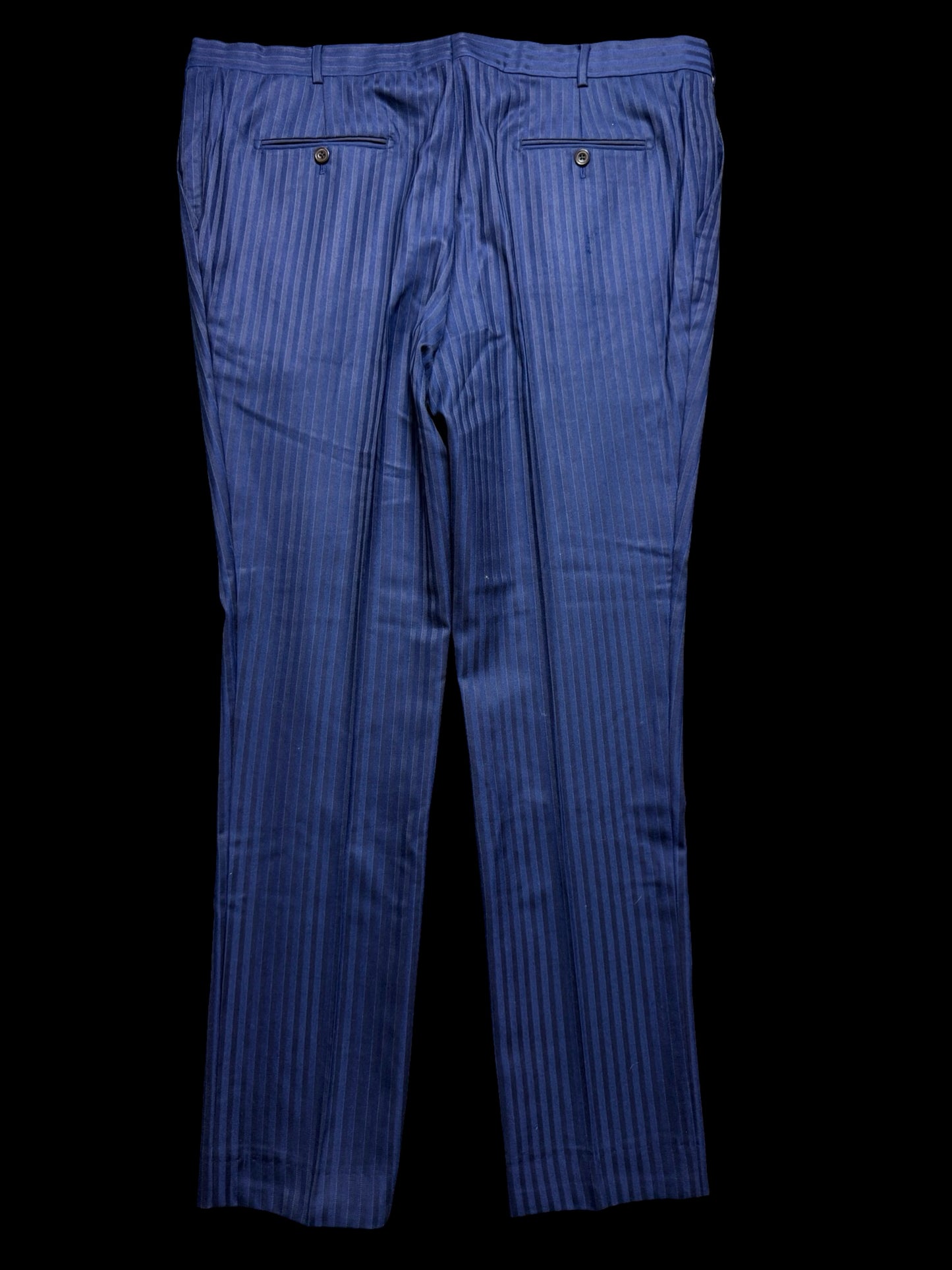 Cad & Dandy Bespoke 3PC Suit 45L / W42x32” Stripe D/B Waistcoat Savile Row