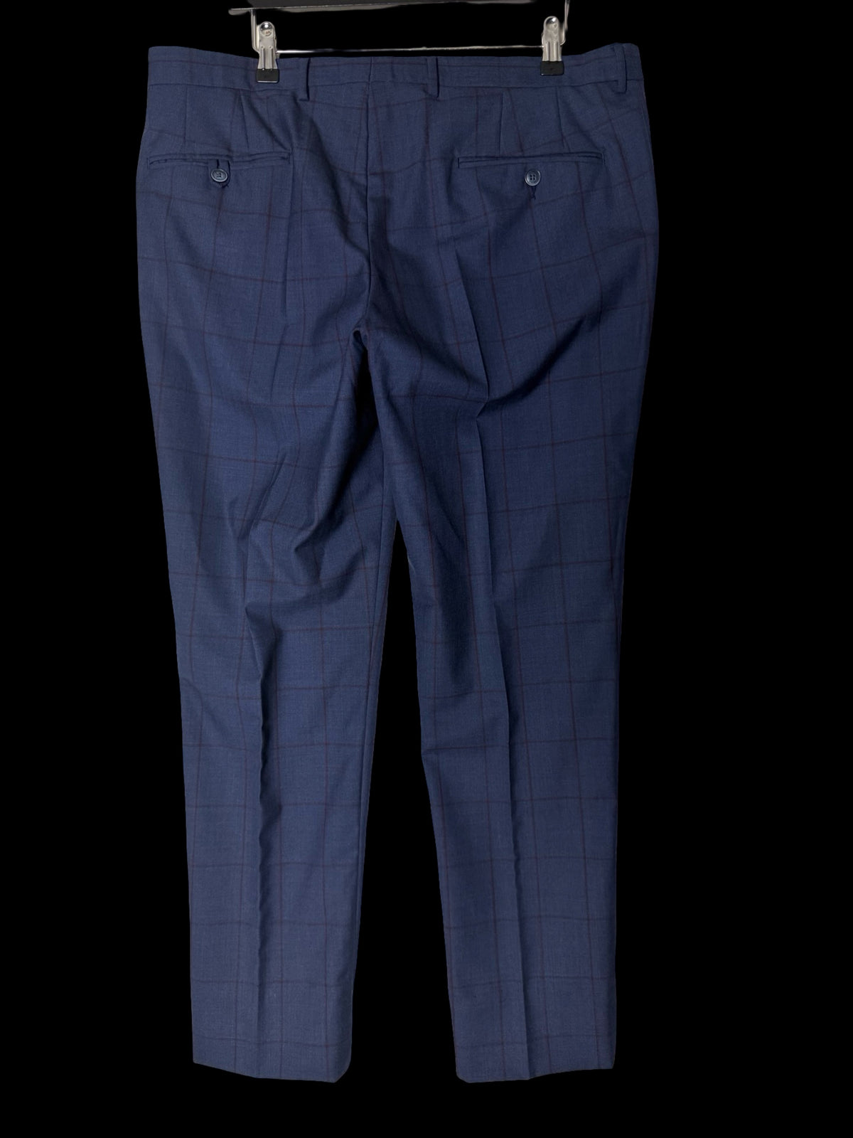 Men’s Hackett London Blue / Red Windowpane Check Suit 42R / W36R