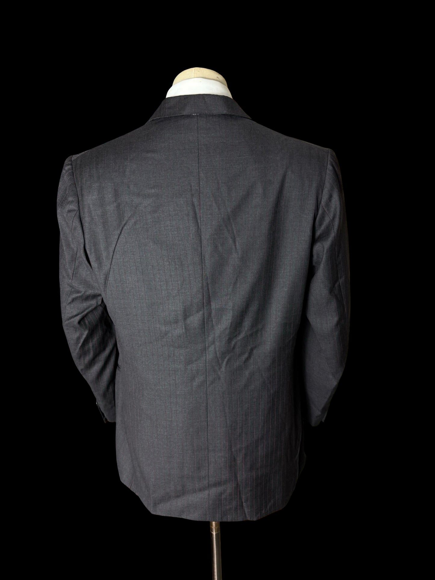 Bespoke Tommy Giulio Caraceni Grey Red Pinstripe Suit 42S/ W34” Sartorial
