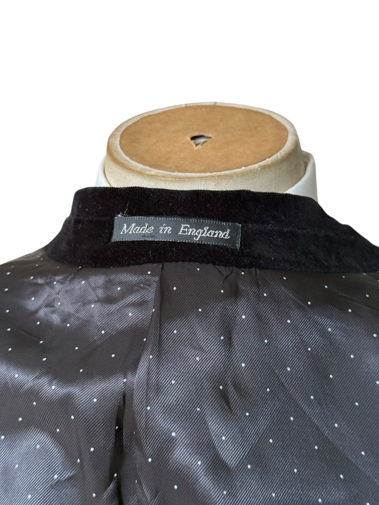 Favourbrook of Jermyn Street Black Velvet Dinner Jacket 46” Made In England
