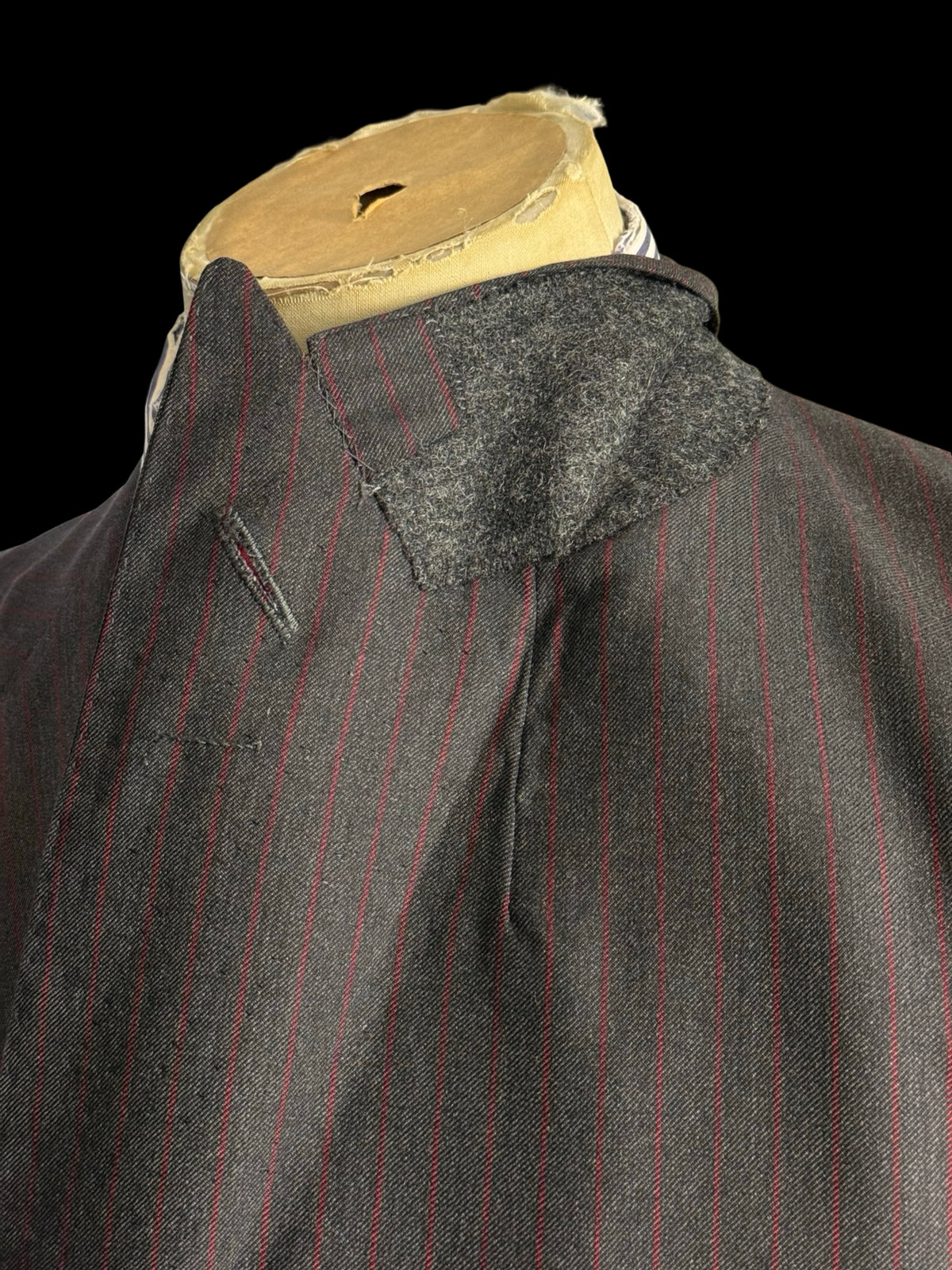 Bespoke Sims & Macdonald Savile Row Double Breasted Suit 38S / W34S Grey Pinstripe