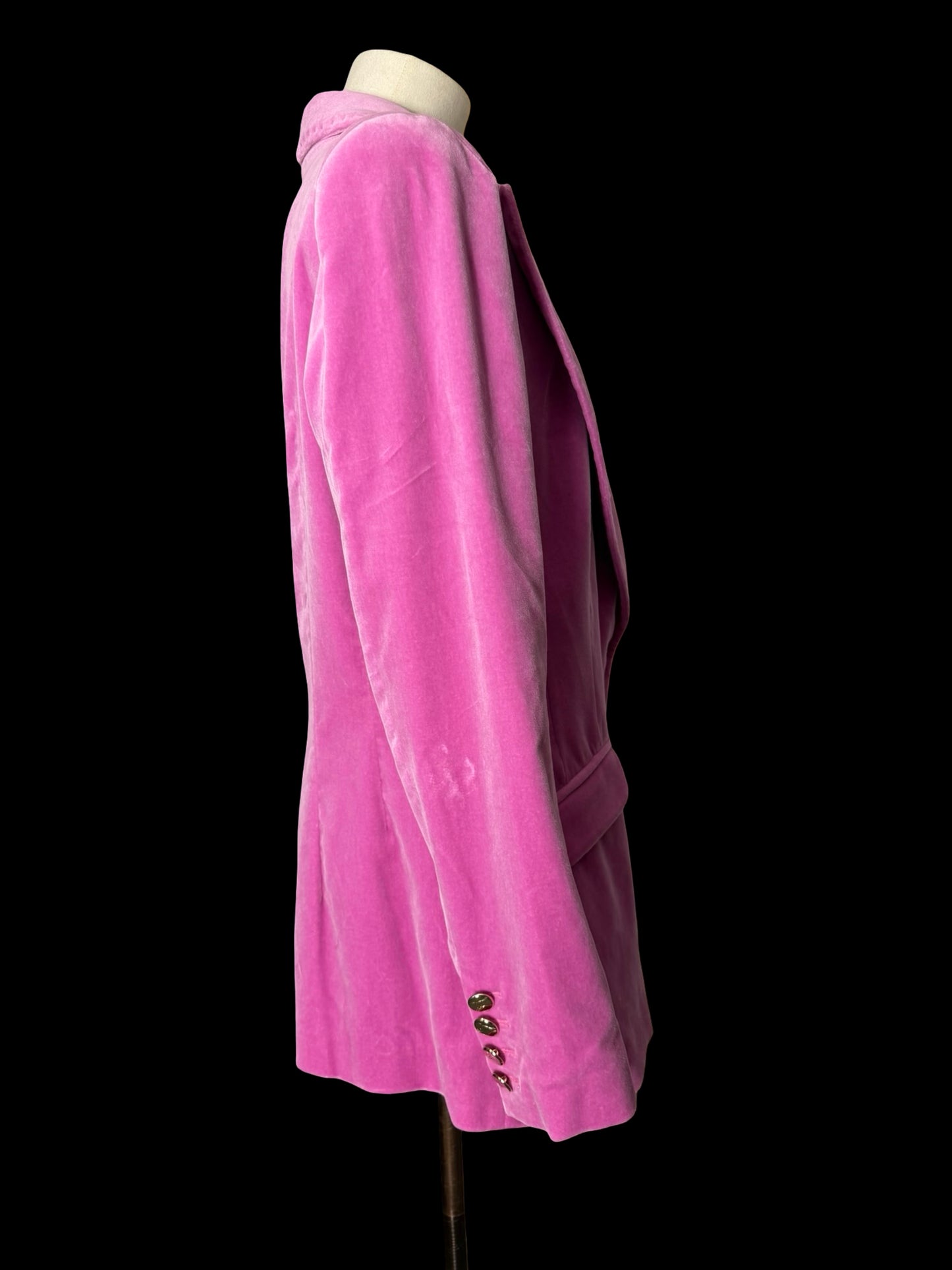 Alice Temperley Pink Velvet Suit UK14 / W28” Wide Leg Made In England