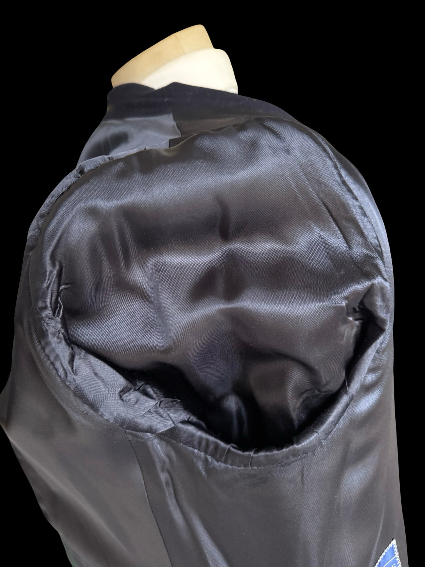 Gieves & Hawkes Navy Wool & Cashmere Overcoat 40L Made In England Savile Row