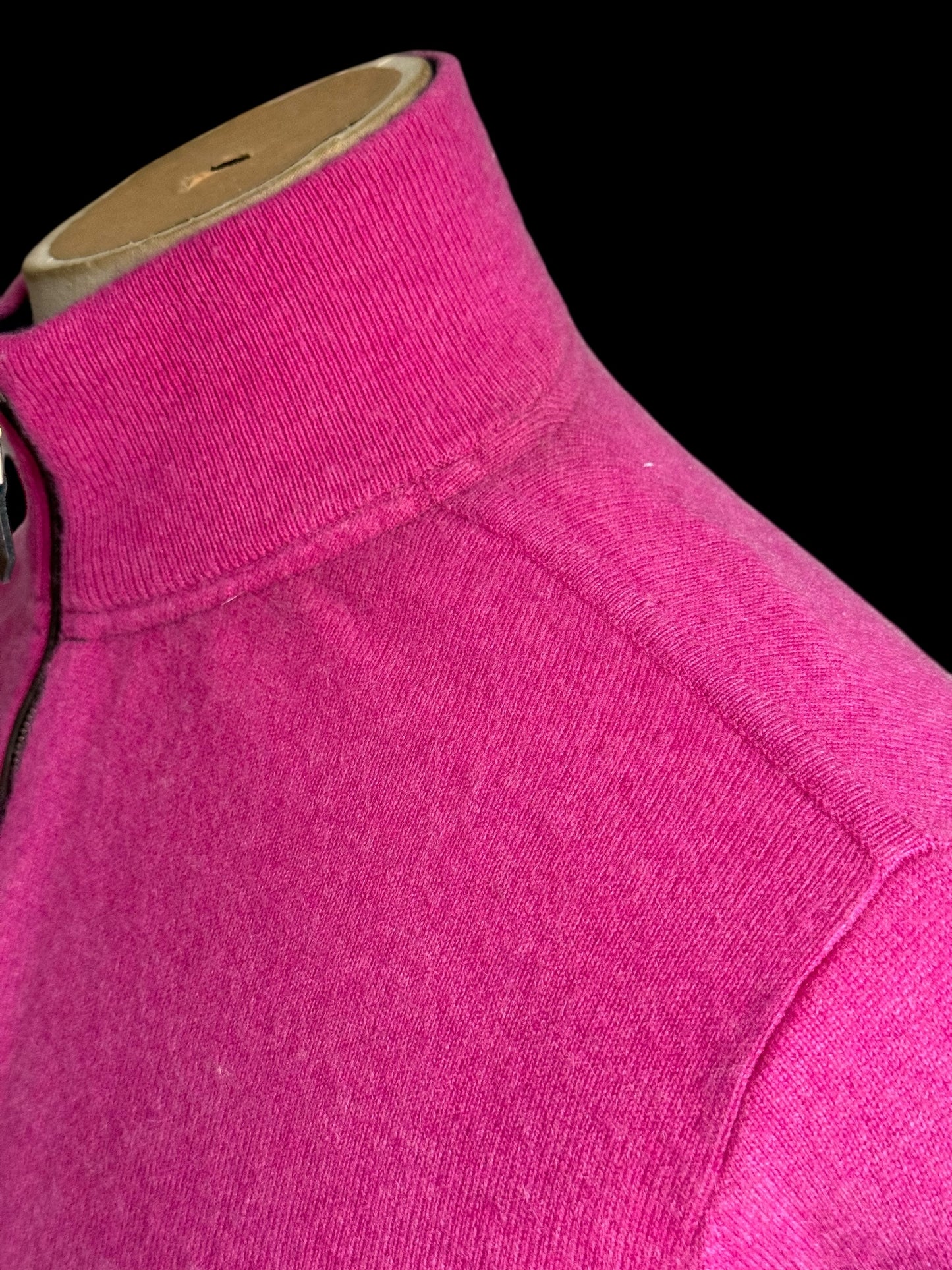 Men’s N. Peal Carnaby 1/4 Zip Cashmere Jumper Pink Size XL RRP £375