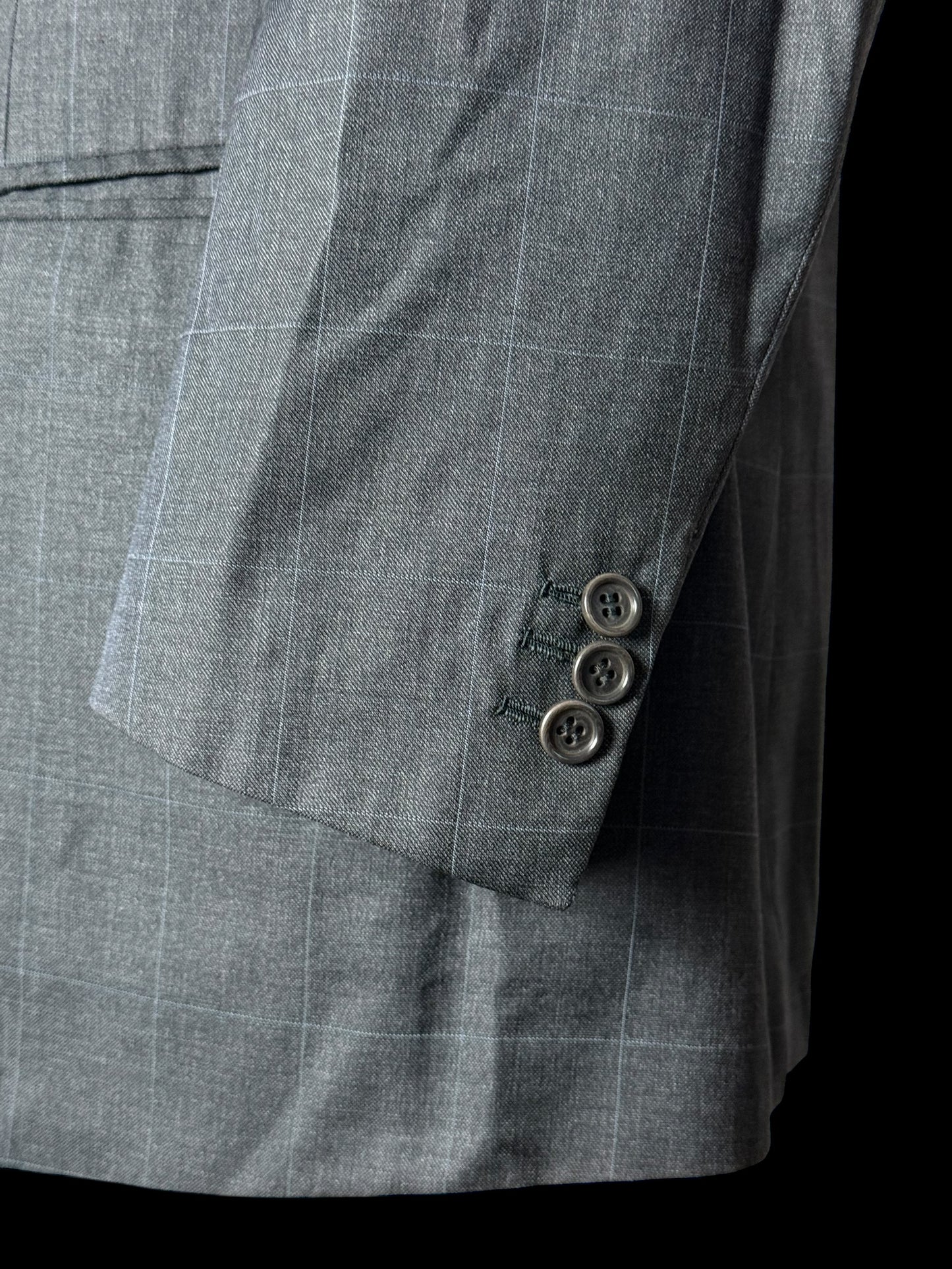 Bespoke Tommy Giulio Caraceni Grey Check Suit 43S/ W34” Lightweight Wool