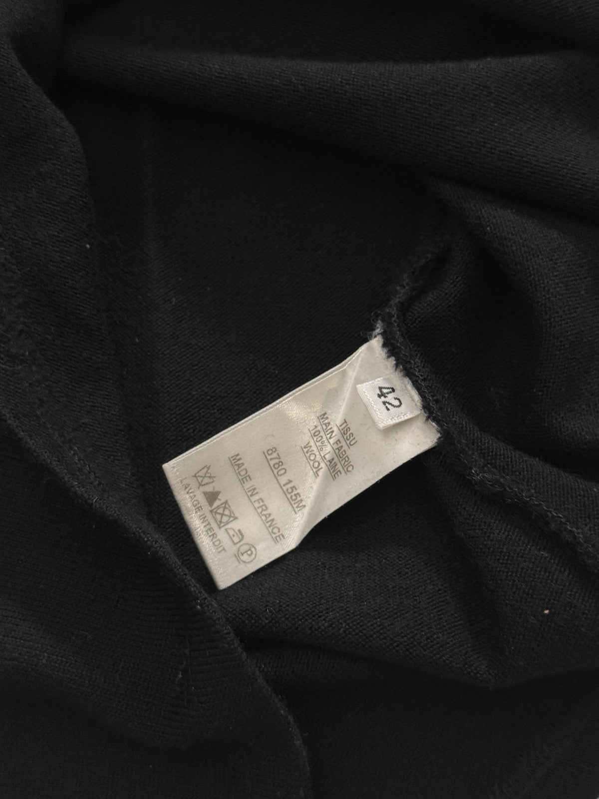 Women’s Balmain Black Wool Jumper Dress Size FR42 UK12/14 Made In France