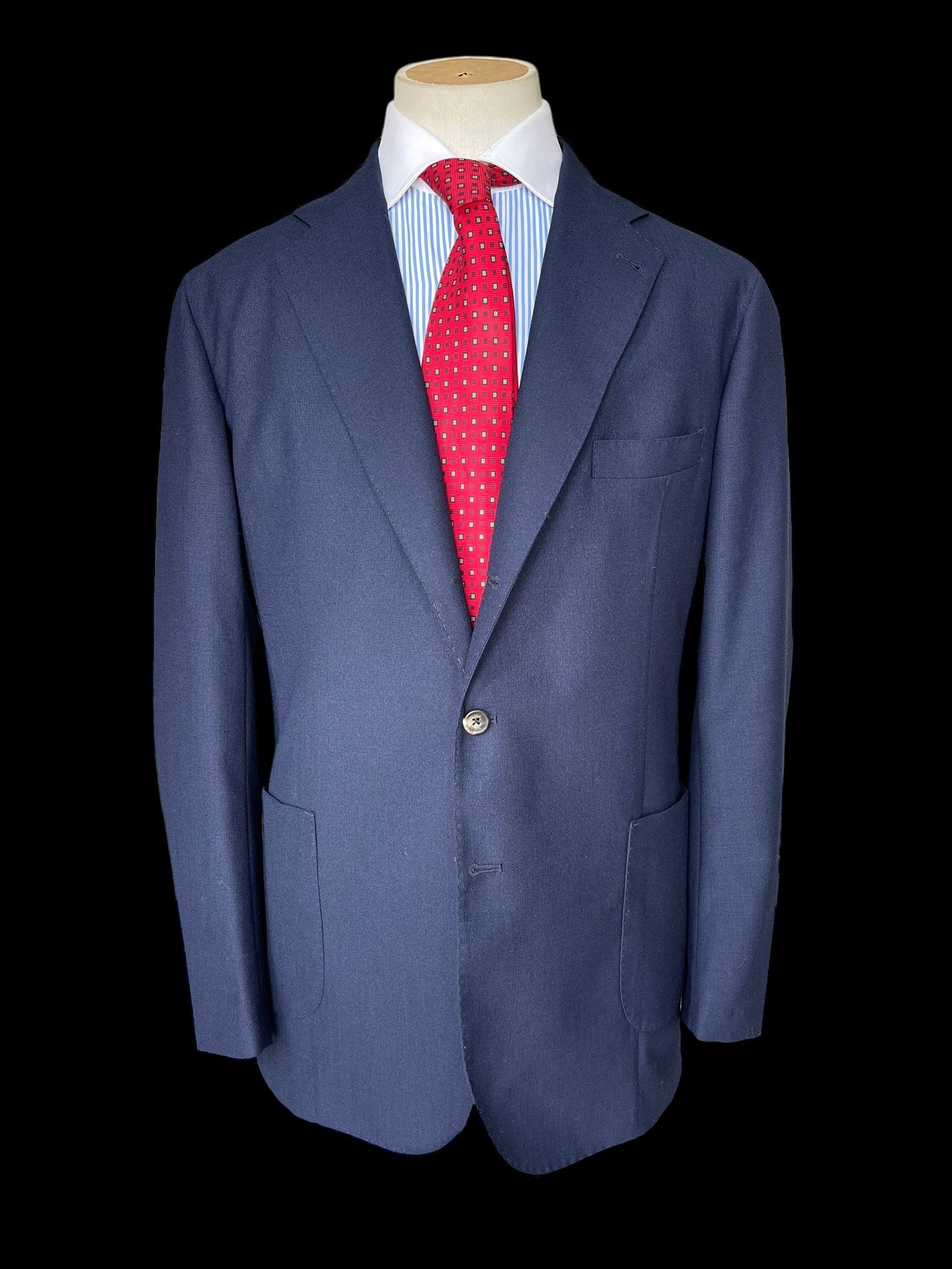 Natalino Tropical Wool Sport Coat 54 UK44 Navy 3 Roll 2 RRP £450