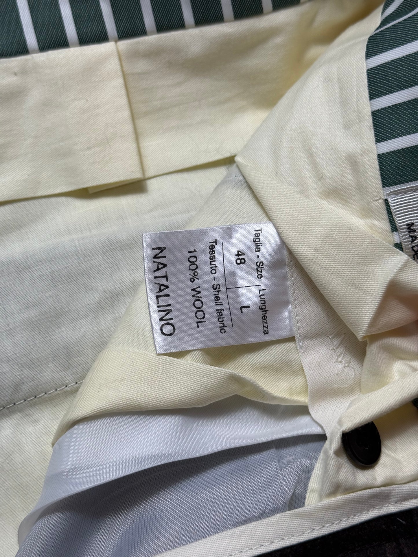 Men’s Natalino Brown Flannel Pleat Front Trousers W32S RRP £195