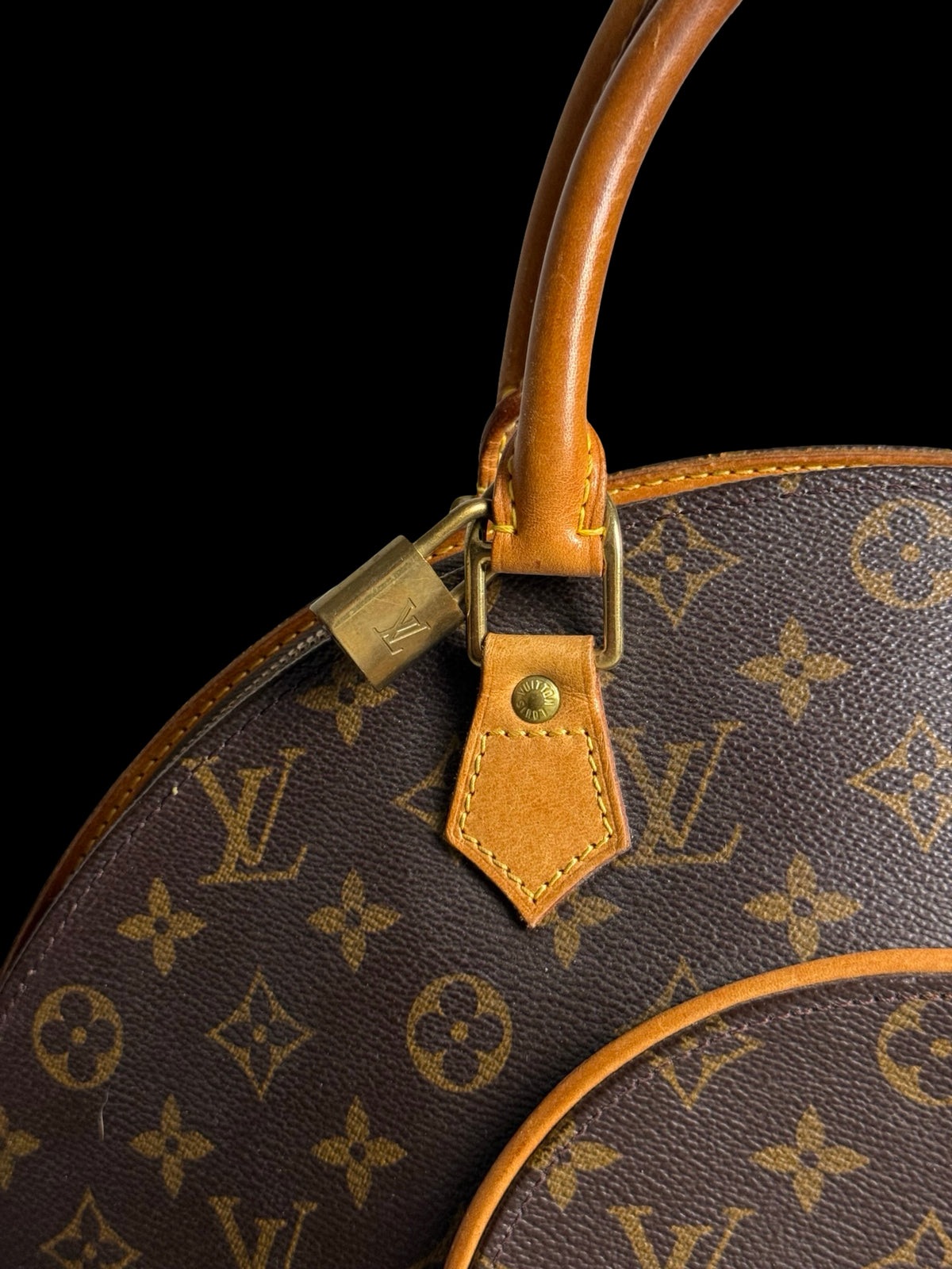 Louis Vuitton Ellipse MM Monogram Canvas Top Handle Bag Vintage 1998