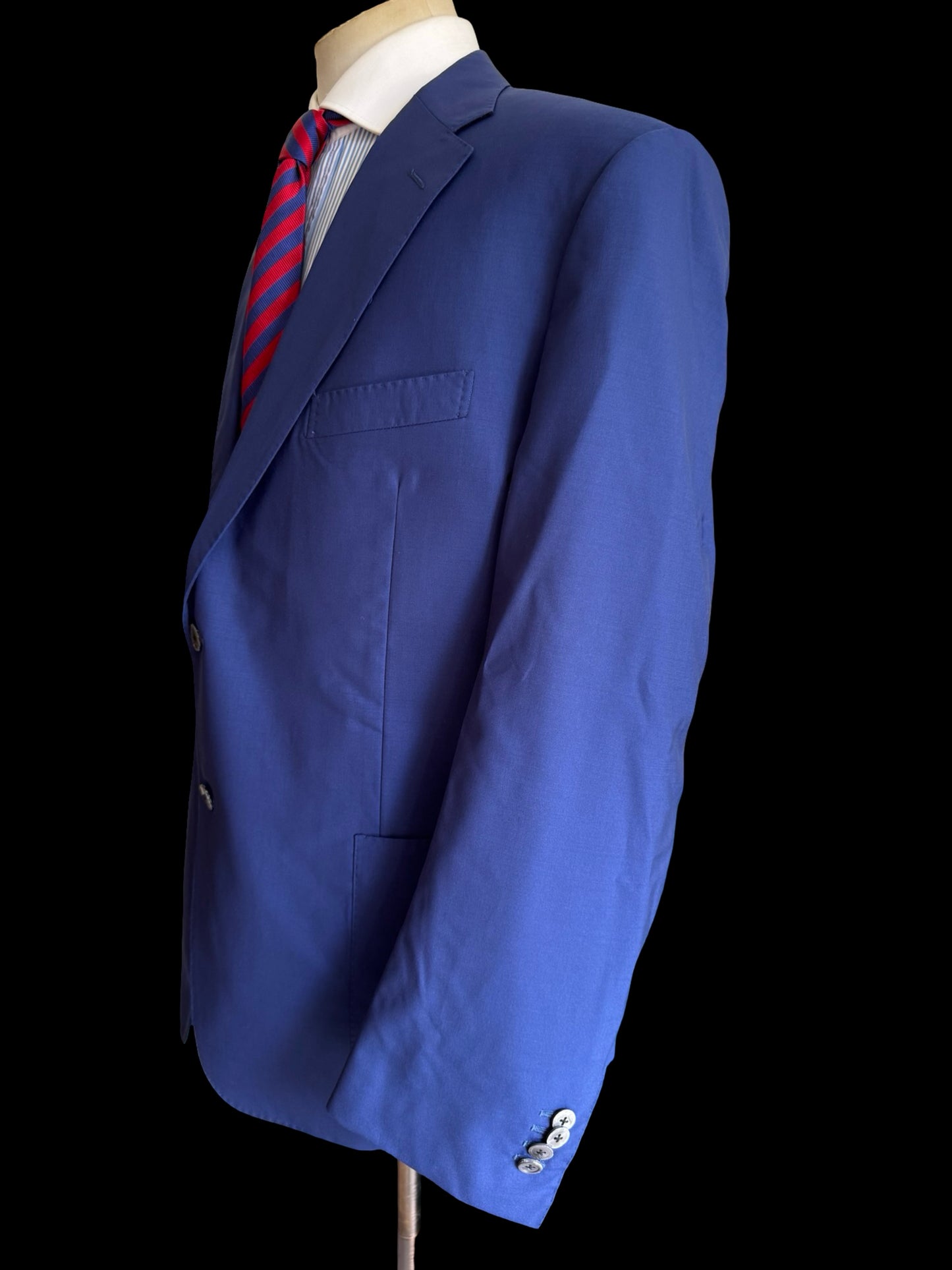 Corneliani Su Misura Royal Blue Suit 48R / W44R MTM Bespoke 15.75 Micron