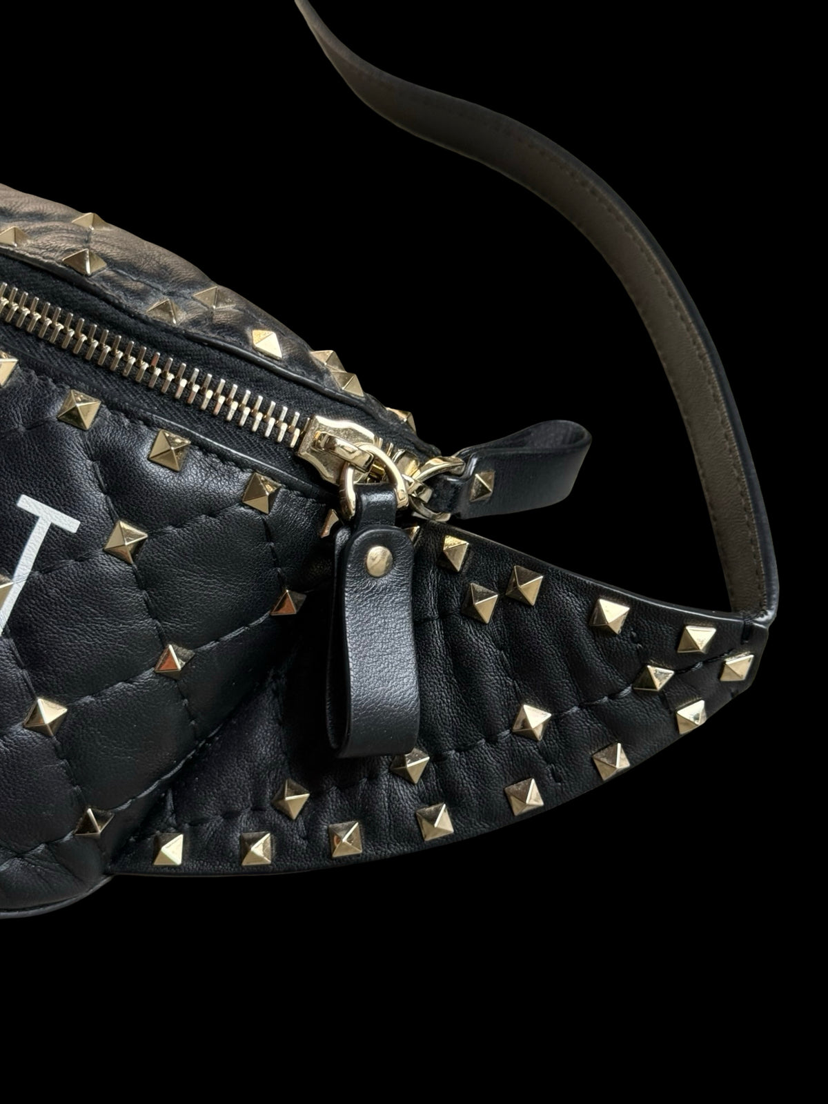Women’s Valentino Garavani Rockstud Belt Bag Black Leather RRP £1200