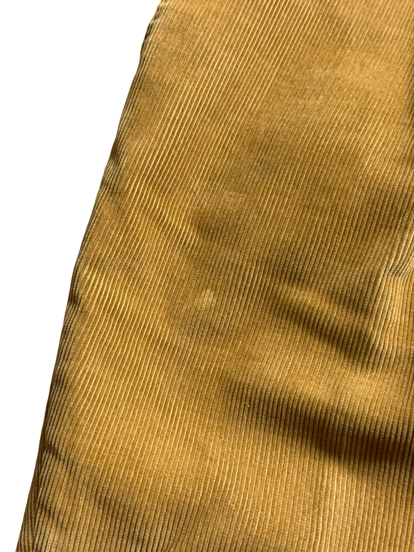 Bespoke P. Johnson X Sartoria Carrara Corduroy Pleat Front Trousers W32S Tan