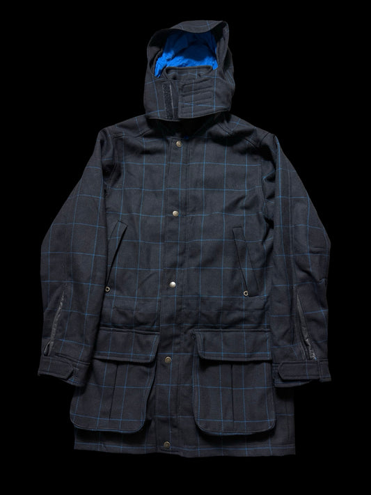 Men’s Barrington & Ayre Black Parka Coat 38” Wool Tweed RRP £1095