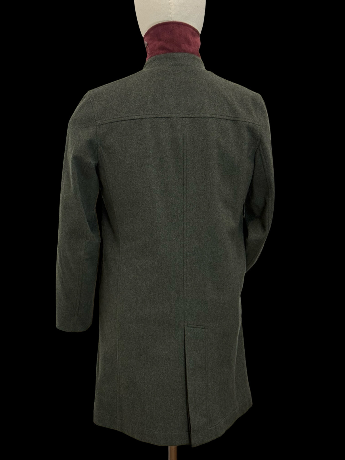 Men’s Purdey & Sons Pure Cashmere Green Overcoat Size 36” Storm Collar RRP £2500
