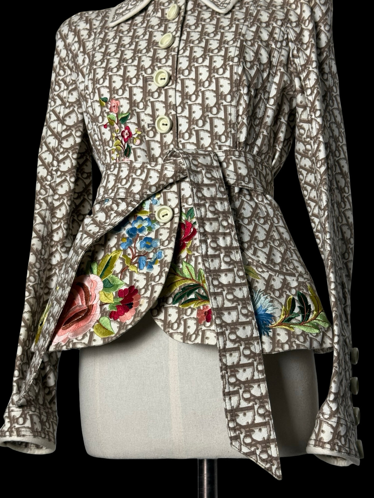 Christian Dior John Galliano SS2005 Monogram Jacket UK10 IT42 Belted Archival
