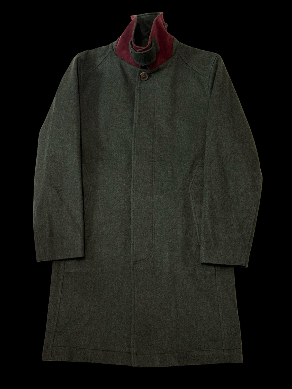 Men’s Purdey & Sons Pure Cashmere Green Overcoat Size 36” Storm Collar RRP £2500