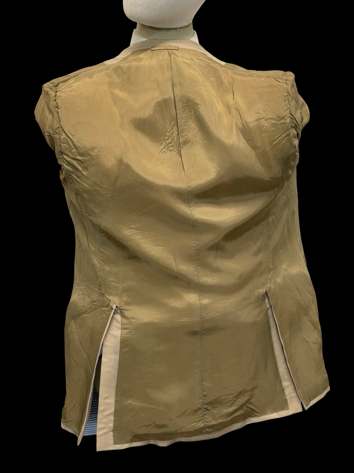 Bespoke 80’s Furness & Duke Tropical Wool Beige Suit 42R / W36R Savile Row
