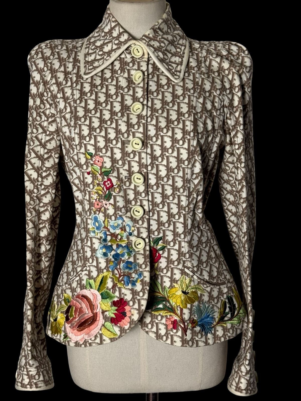 Christian Dior John Galliano SS2005 Monogram Jacket UK10 IT42 Belted Archival
