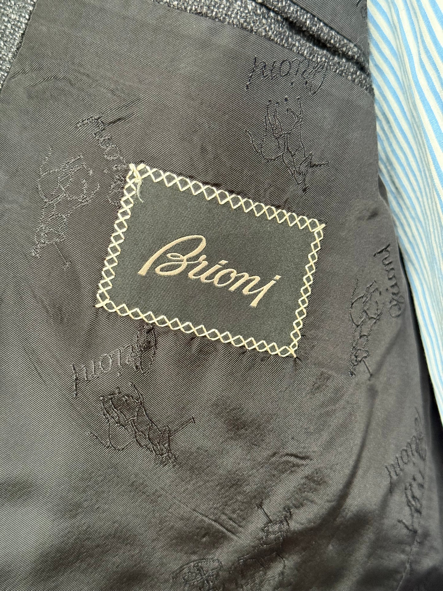 Brioni Grey Sportcoat 52R / UK42R Hopsack Wool Doroteo Jacket
