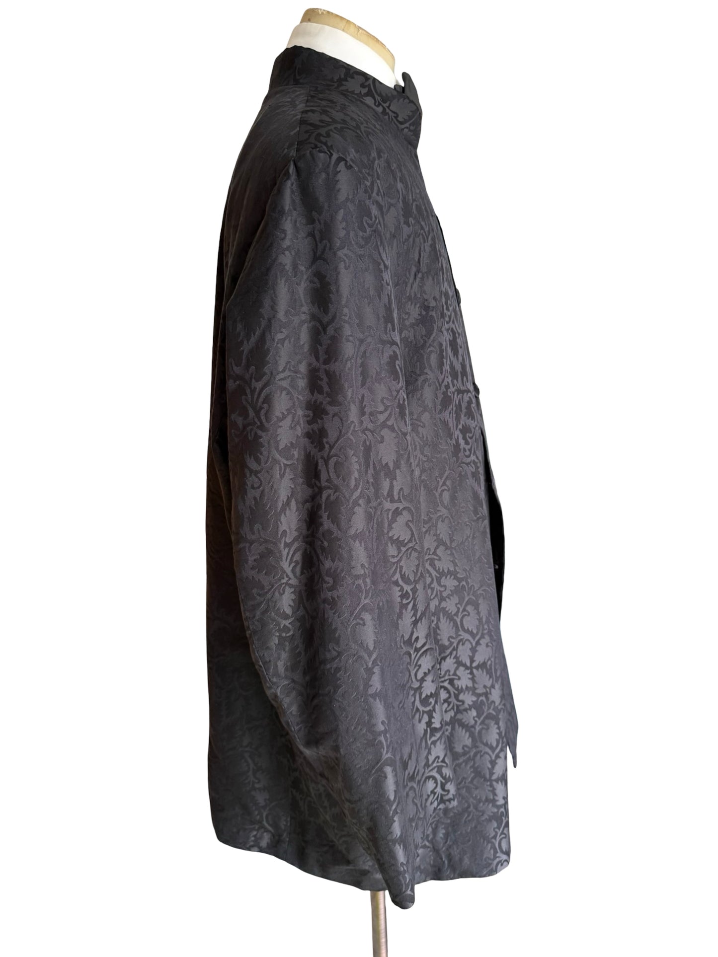 Men’s Favourbrook Silk Nehru Jacket Size 52R Black Embroidered