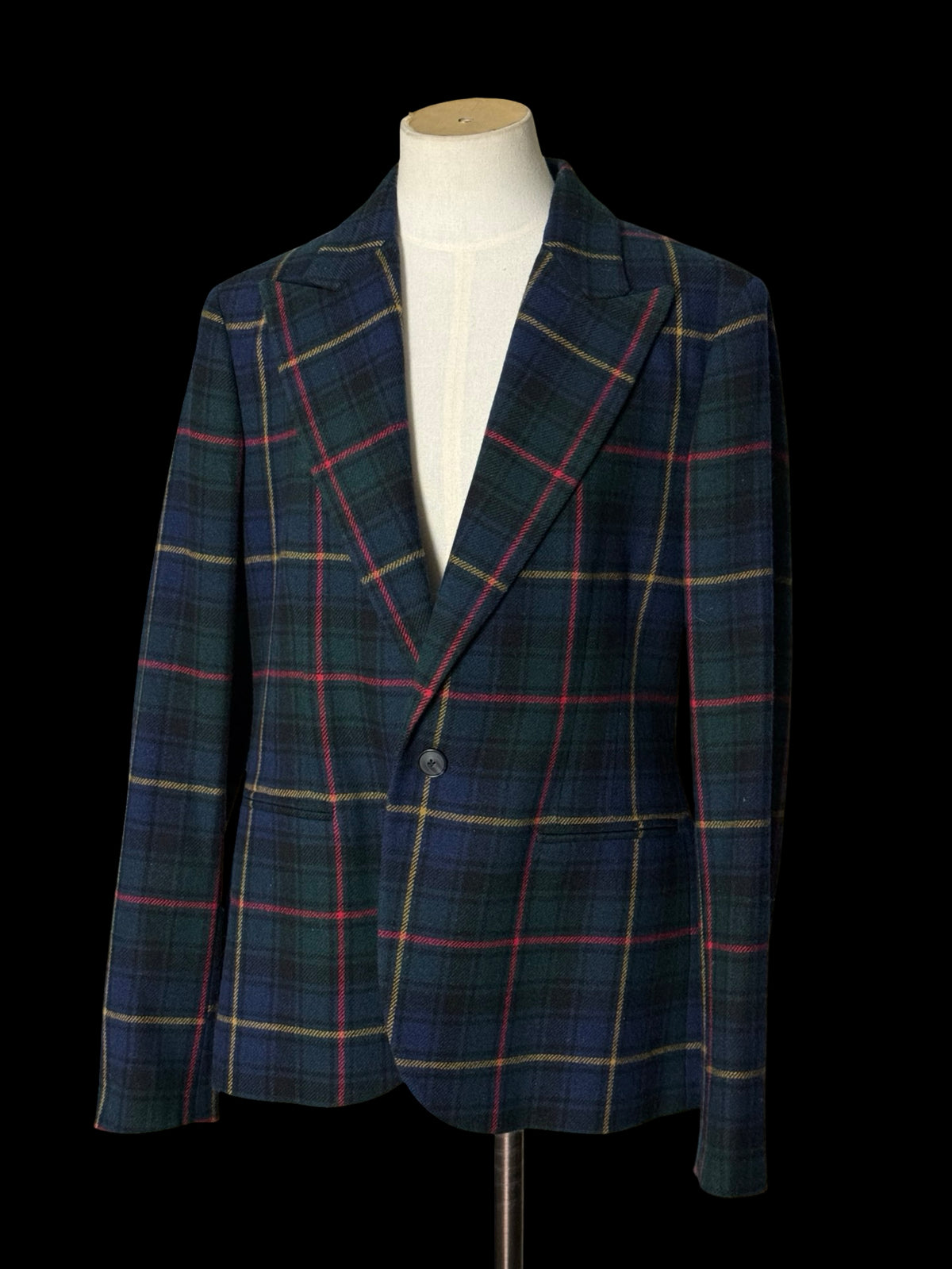Women’s Polo Ralph Lauren Tartan Wool Blazer Sport Coat UK16 / US12 RRP £650