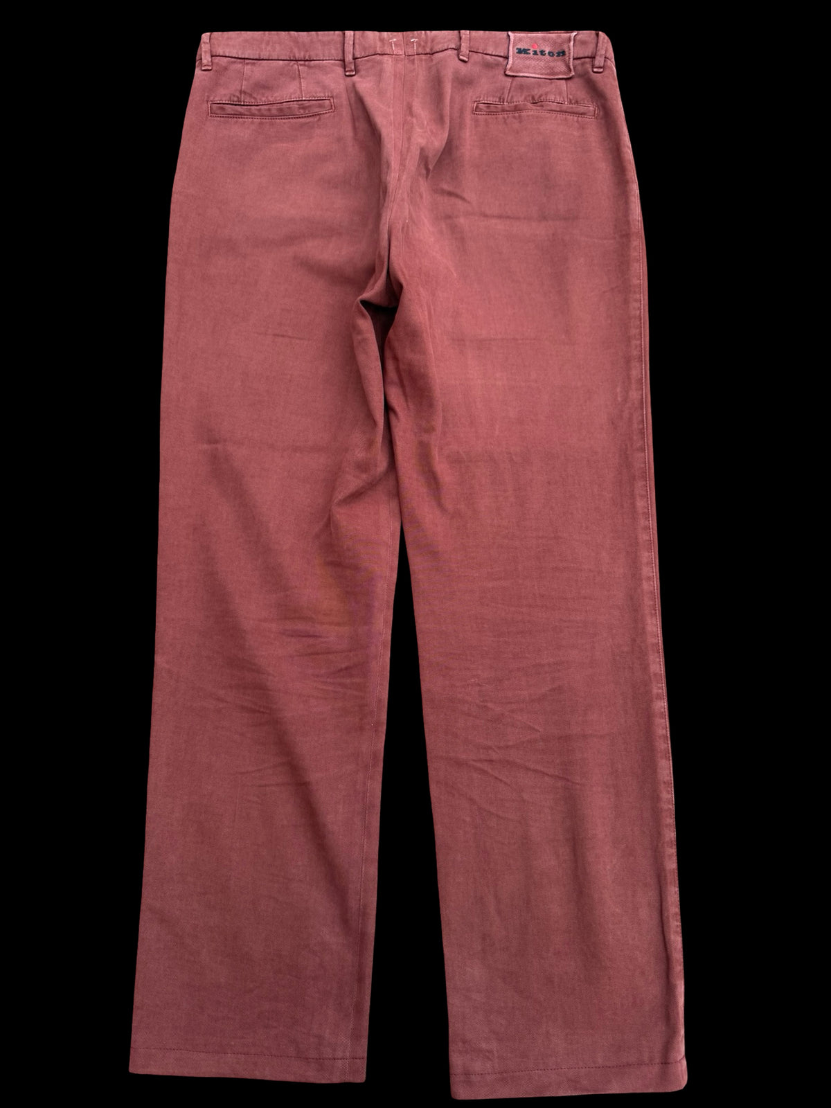 Men’s Kiton Napoli Chino Trousers Pants Size W36” Brick Red