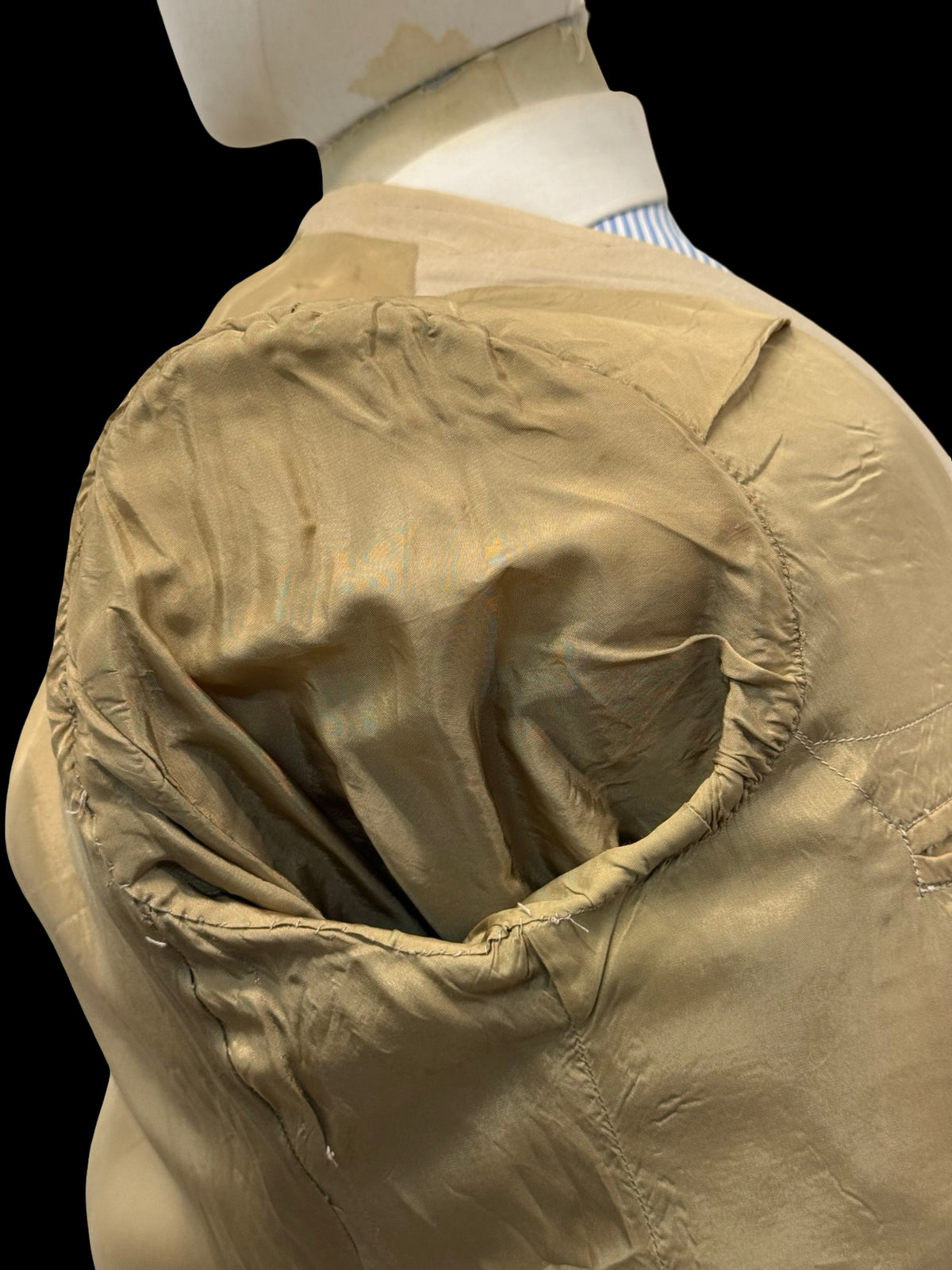 Bespoke 80’s Furness & Duke Tropical Wool Beige Suit 42R / W36R Savile Row