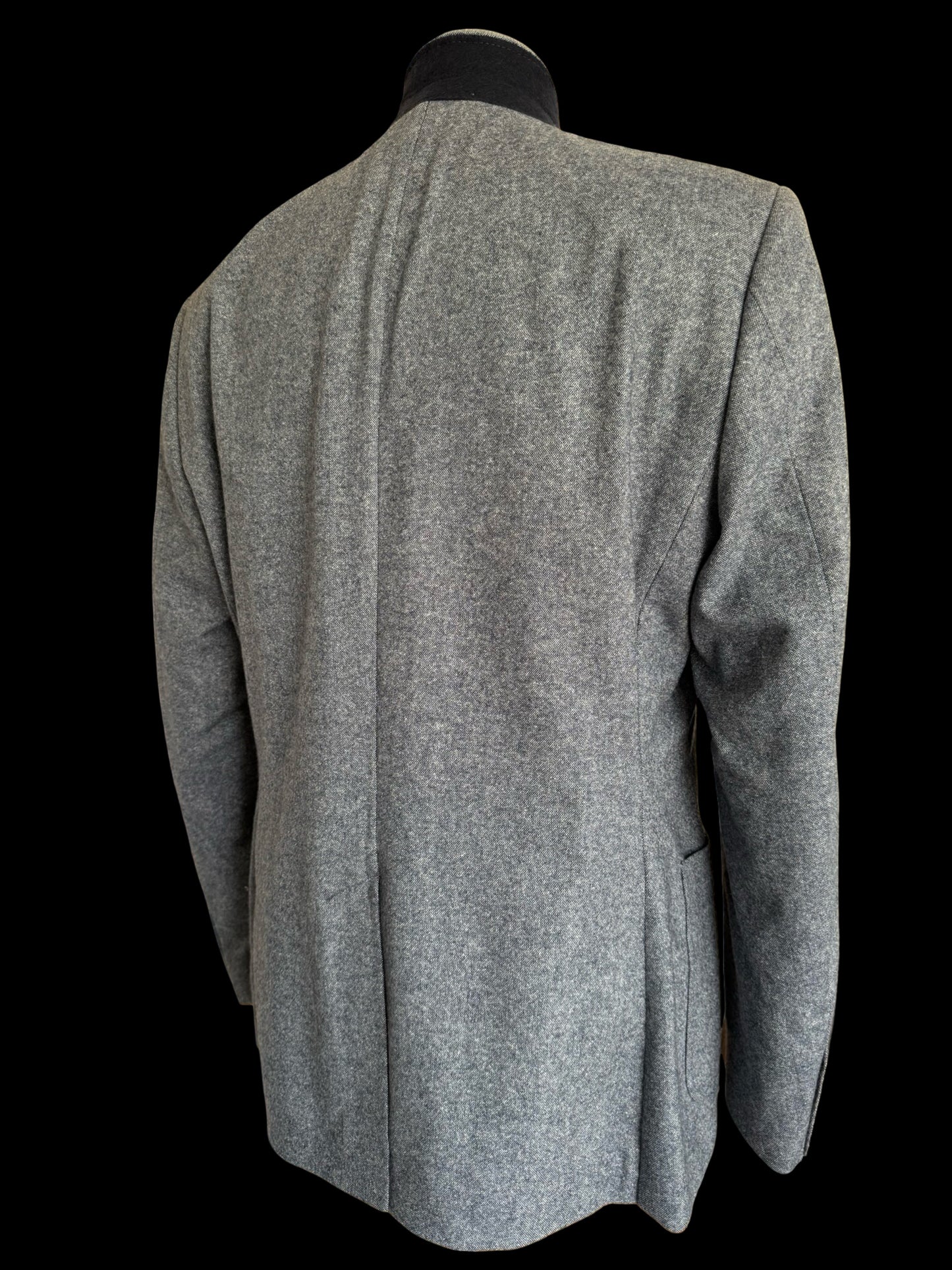 Men’s Bespoke Aston Martin Blue Tweed Sport Coat Size 44R
