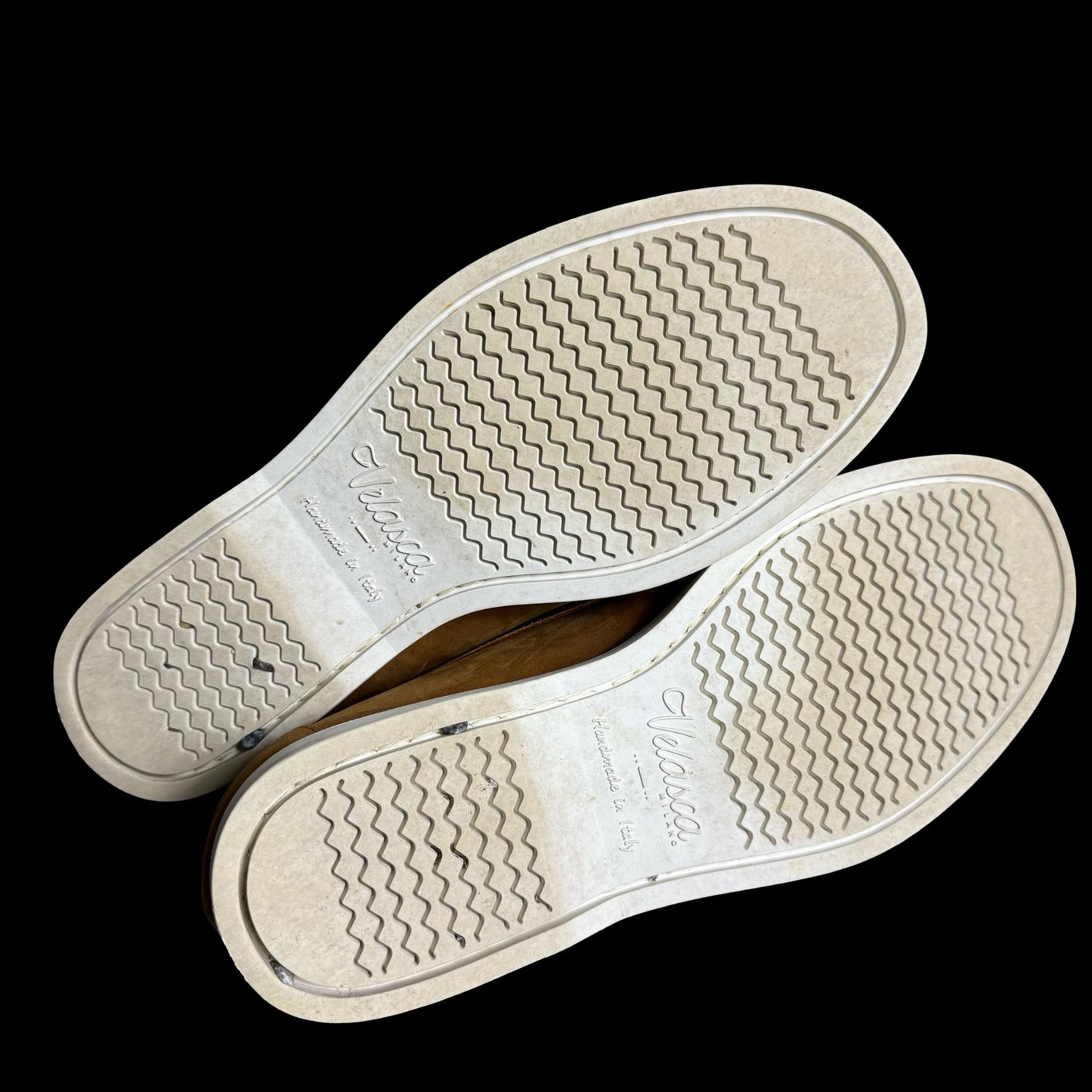 Velasca Milano Nubuck Leather Penny Loafers 40 UK6 Tan Brown Handmade In Italy