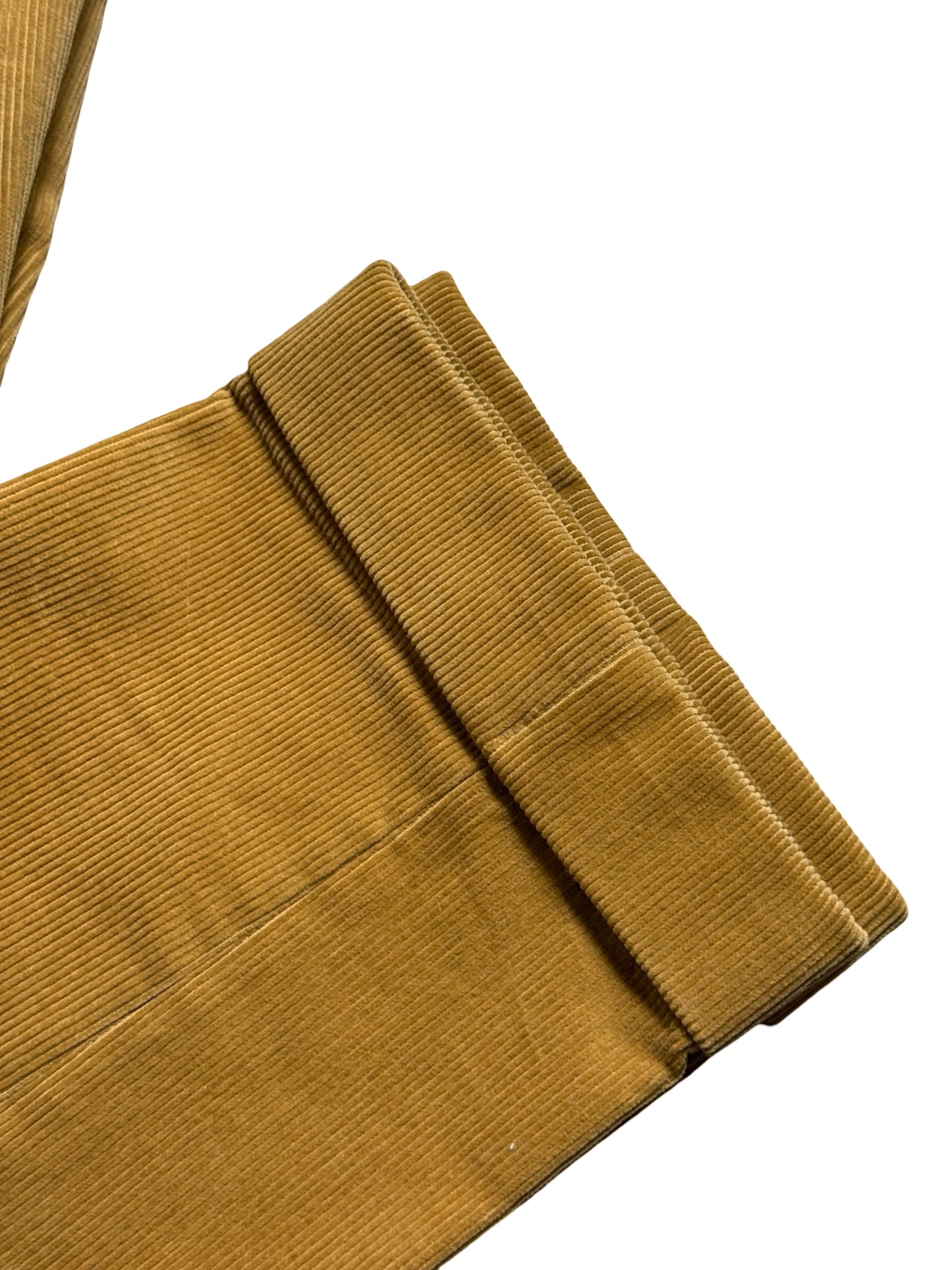 Bespoke P. Johnson X Sartoria Carrara Corduroy Pleat Front Trousers W32S Tan