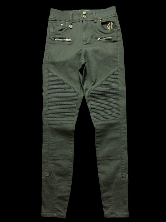Holland & Cooper Jodhpur Biker Jeans UK12 Hunter Green RRP £145