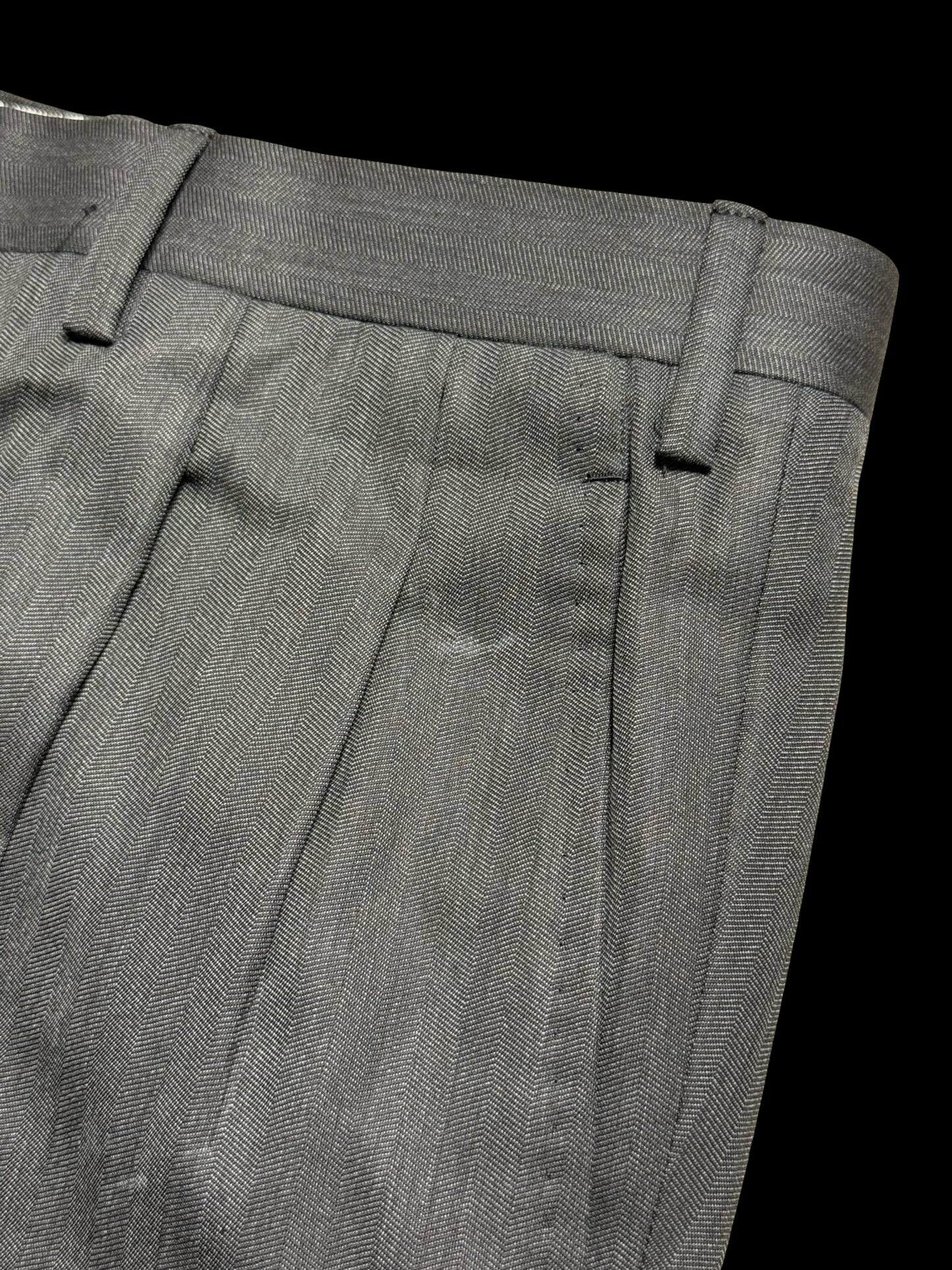 Kiton Grey Herringbone Suit 44L / W38L Diamante Blu Super 150’s 2 Roll 3