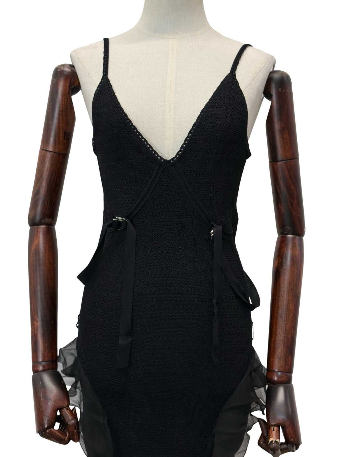 Christian Dior John Galliano 2003 ‘Tough Chic’ Evening Dress UK14 F42 US10