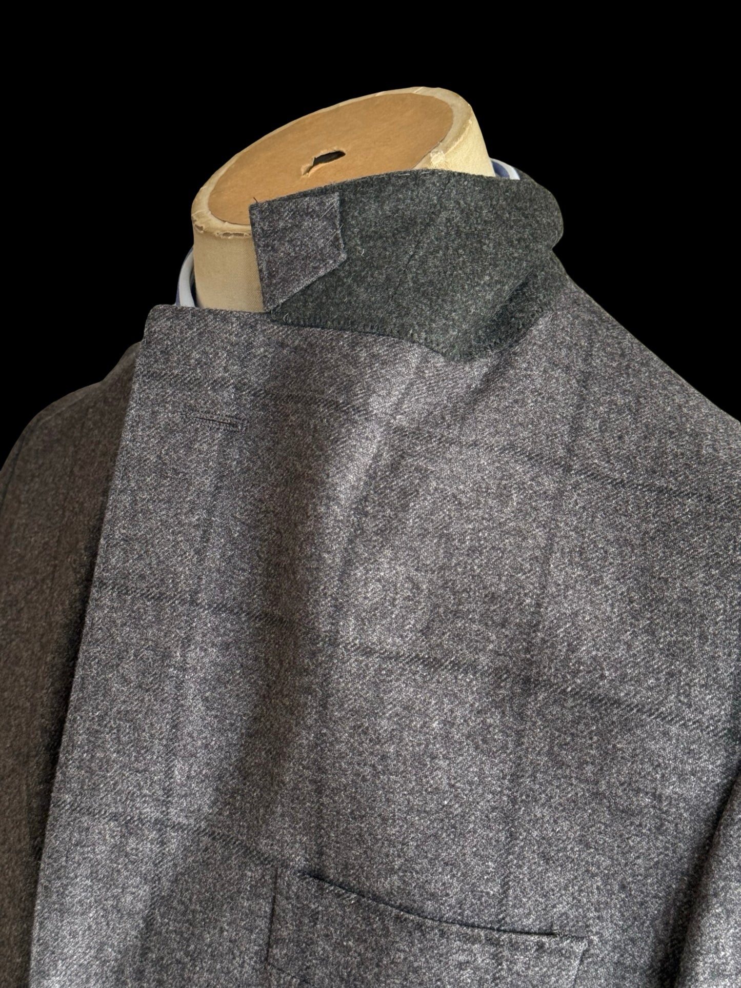 BNWT Natalino Mid Grey Flannel Sport Jacket 36R Wool Cotton Cashmere RRP £470