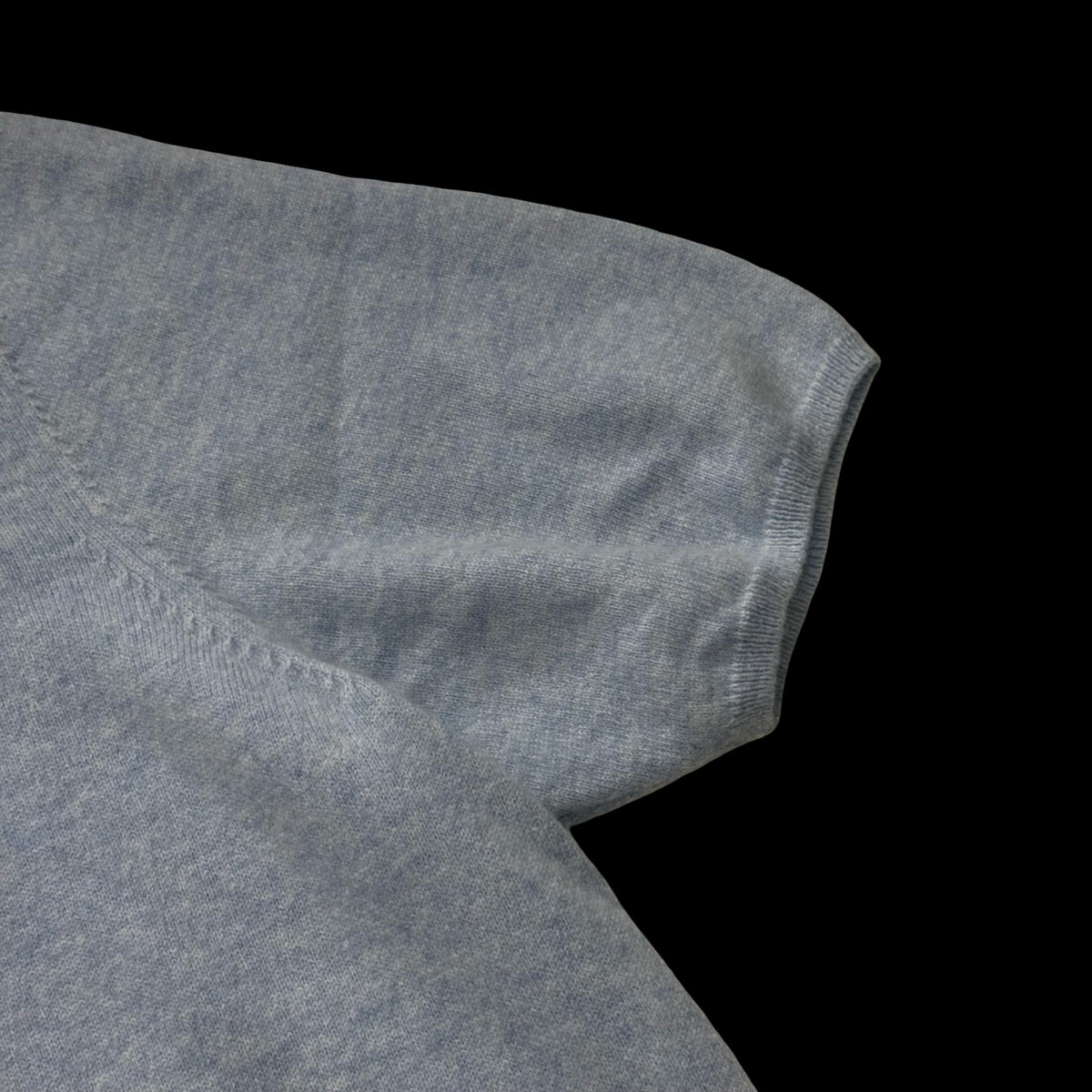 Women’s N Peal Light Blue Cashmere Short Sleeve Jumper Large RRP £250