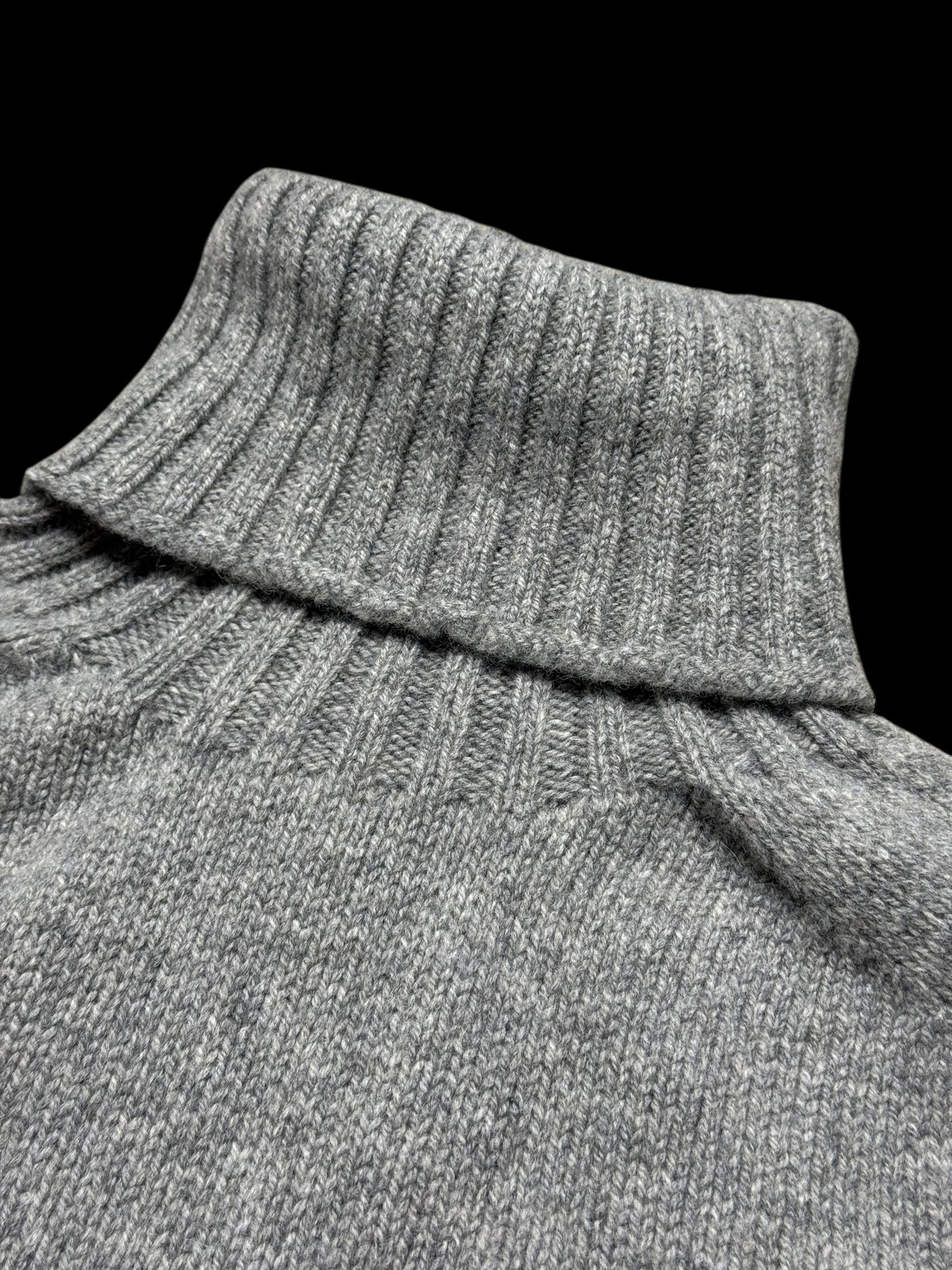 BNWT Malloch’s Linton Roll Neck Jumper Small Superfine Wool Grey RRP £185