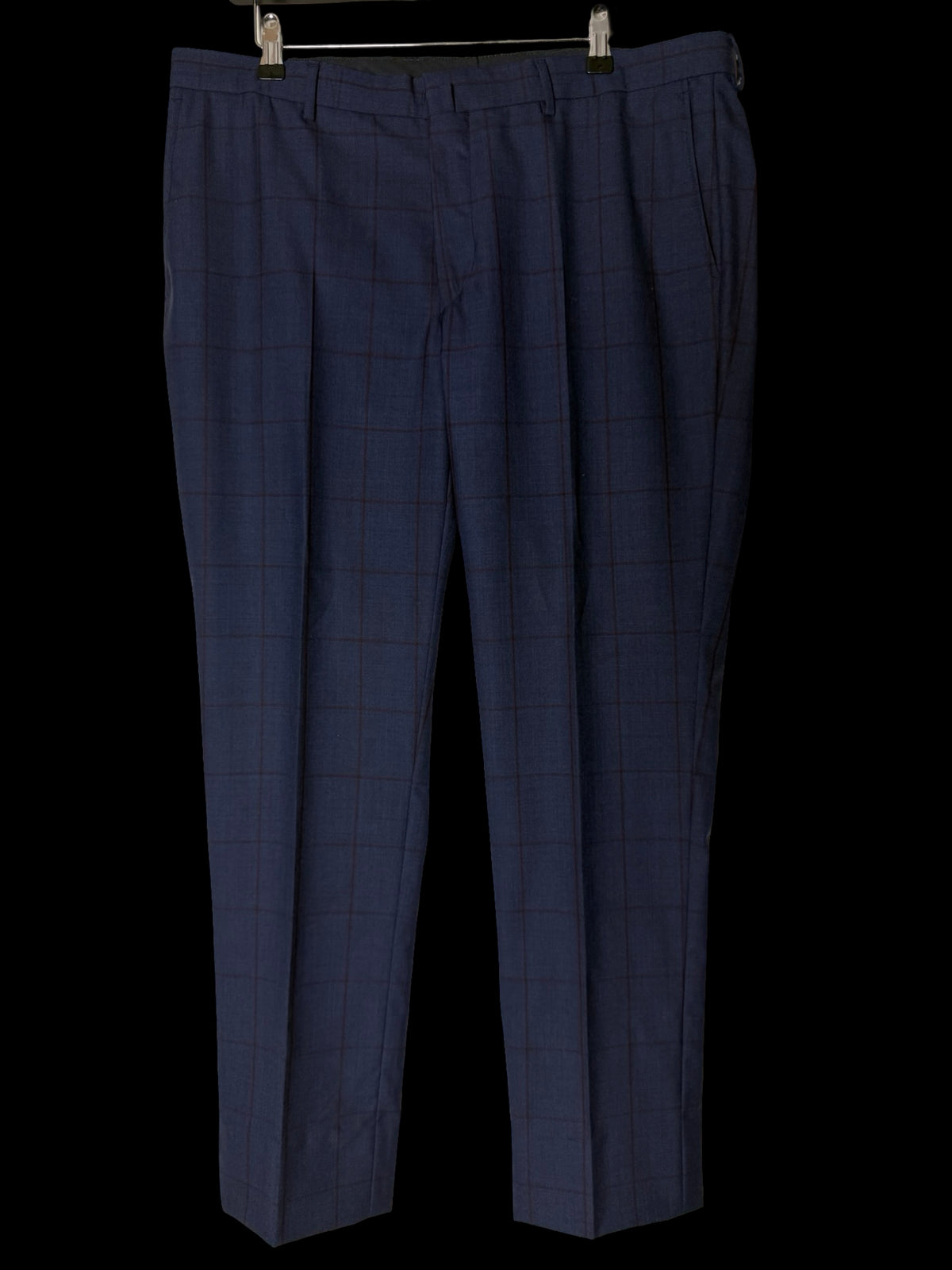 Men’s Hackett London Blue / Red Windowpane Check Suit 42R / W36R