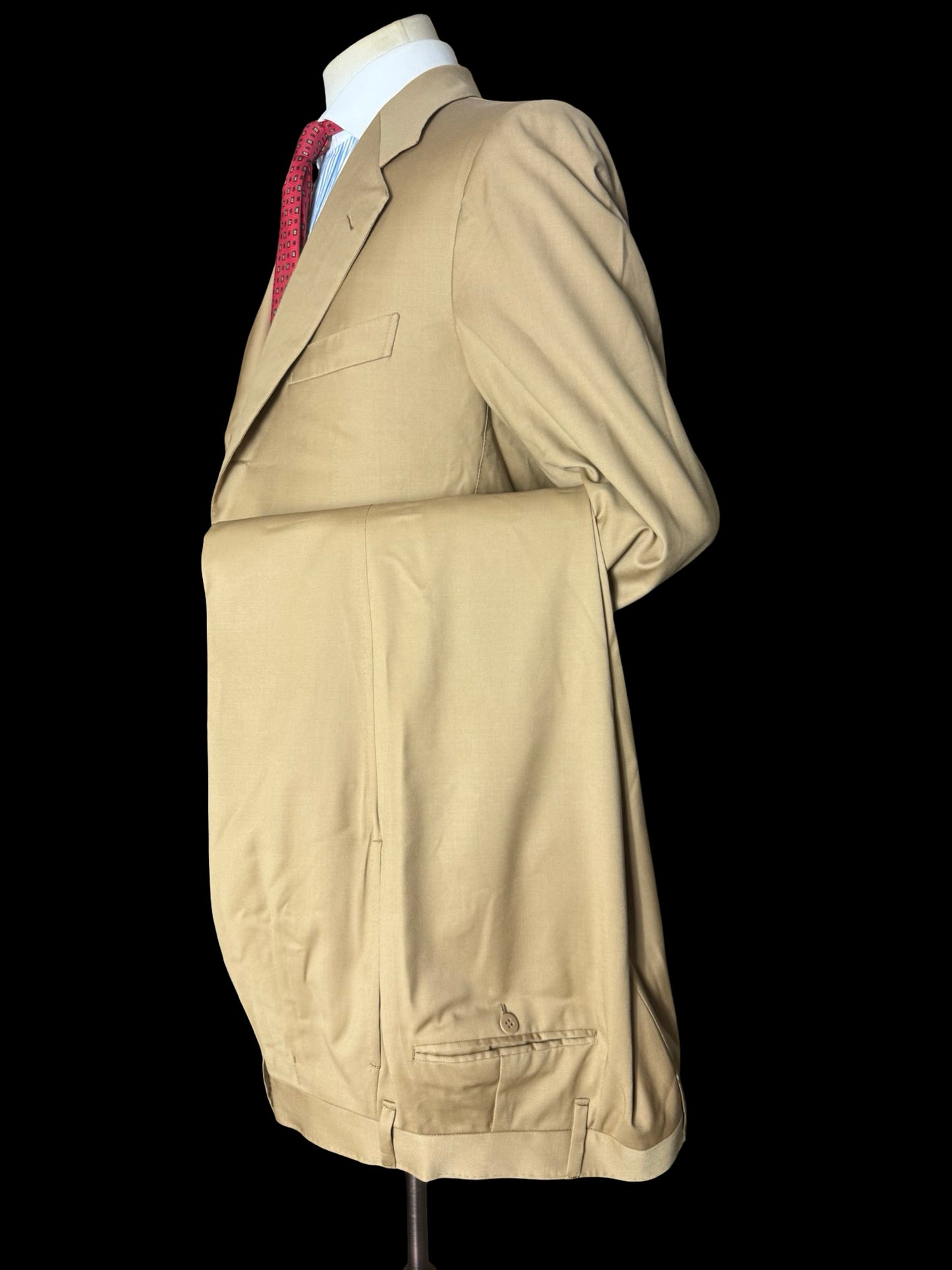 Bespoke Tommy Giulio Caraceni Tan Brown Suit 41S/ W34” 2 Roll 3
