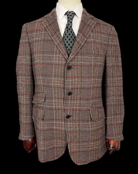 Mens ETRO Milano Tweed Blazer 54 UK44R Multi-Colour Check Luxury