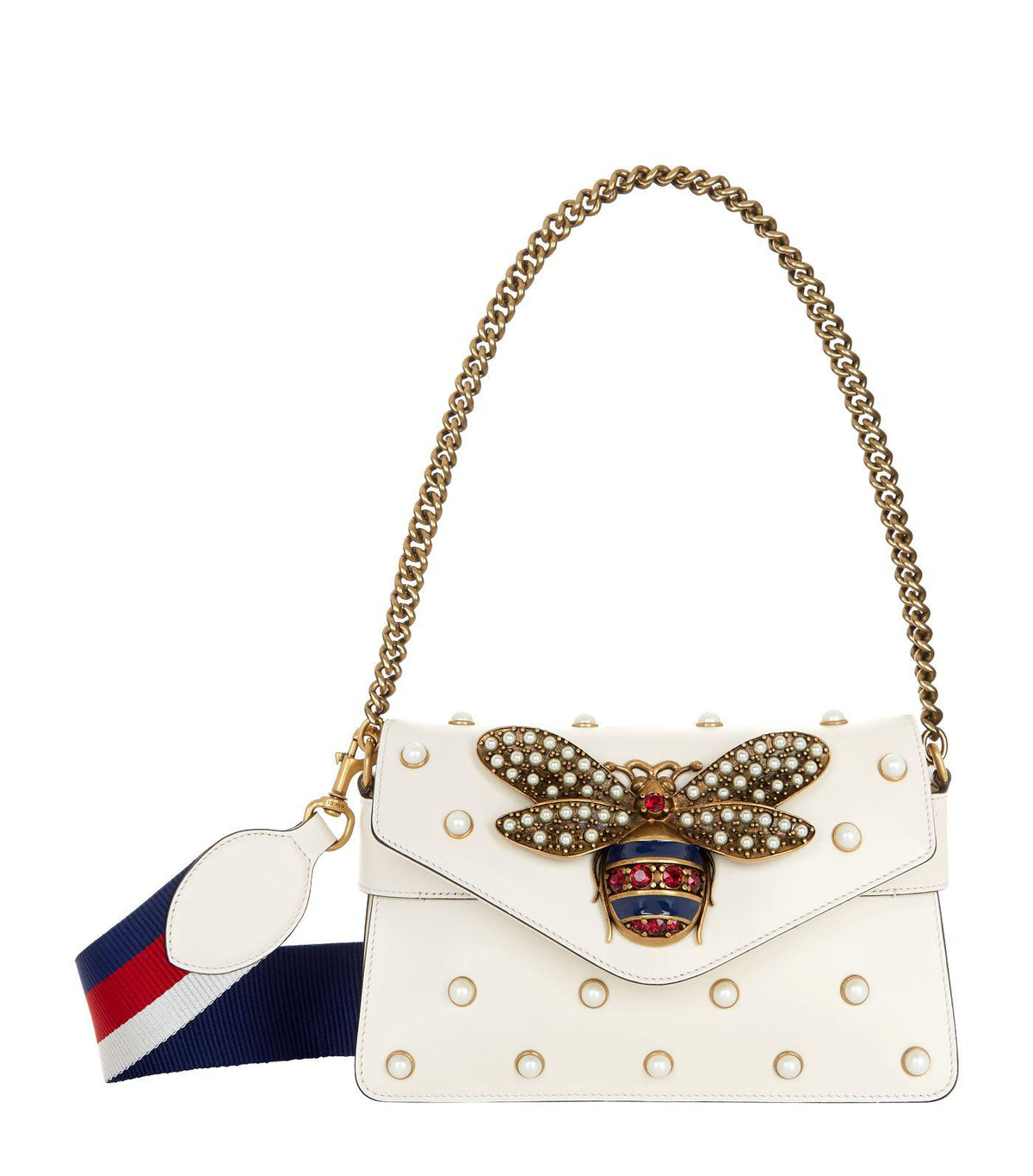 Gucci Queen Margaret Broadway Shoulder Bag Bee Pearls RRP £2250